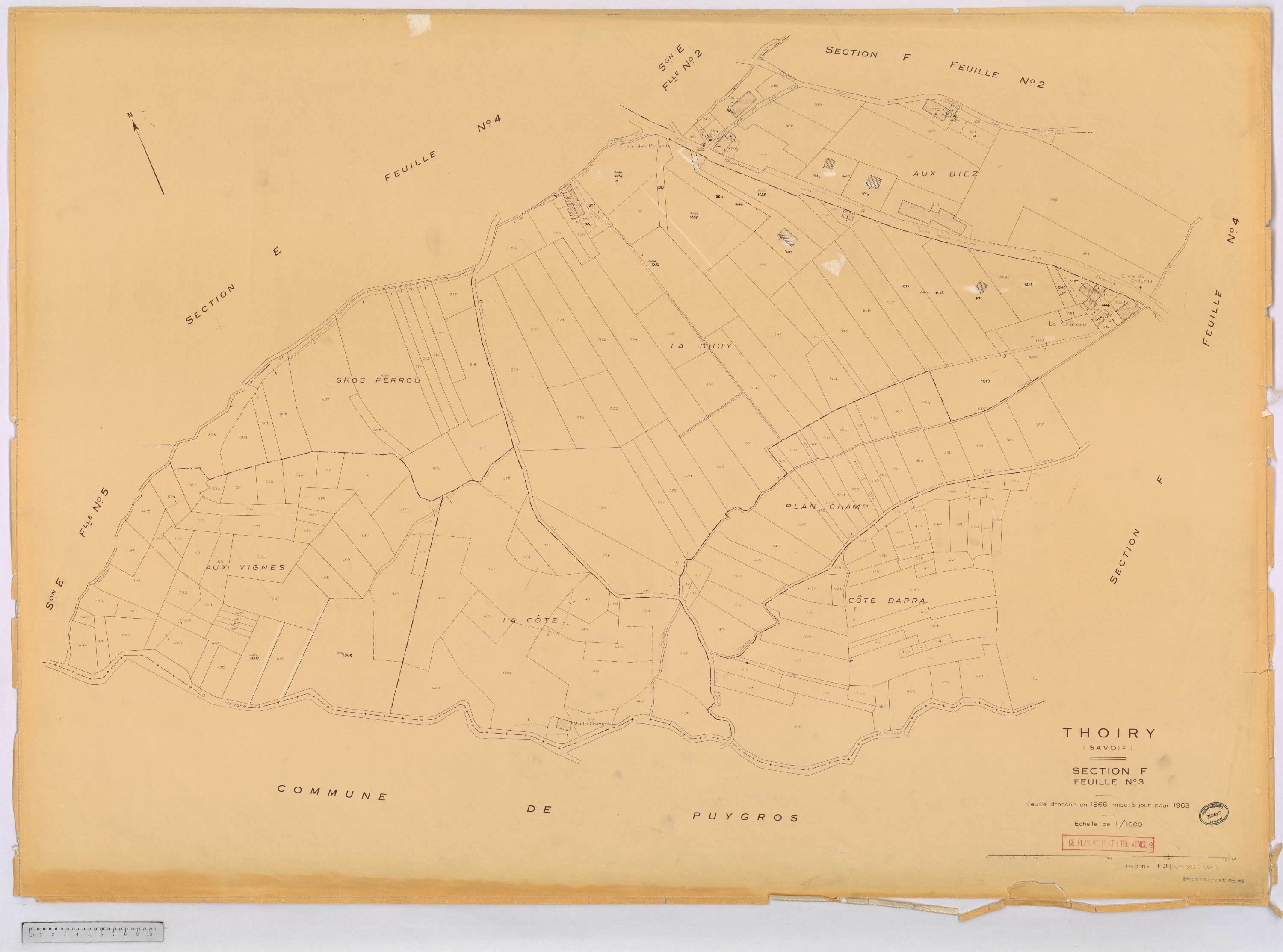 Thoiry - Cadastre rénové, version définitive (1963).