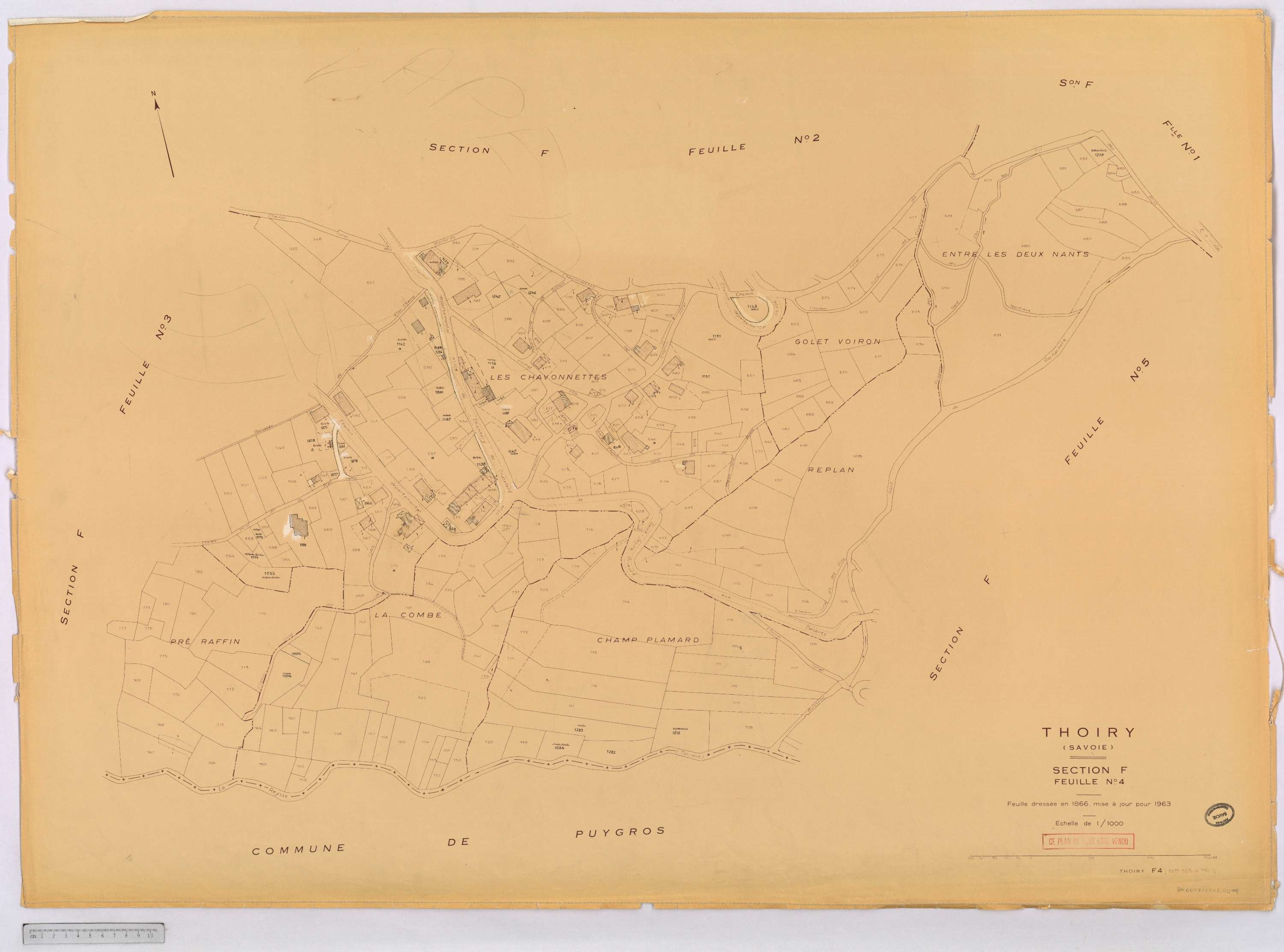 Thoiry - Cadastre rénové, version définitive (1963).