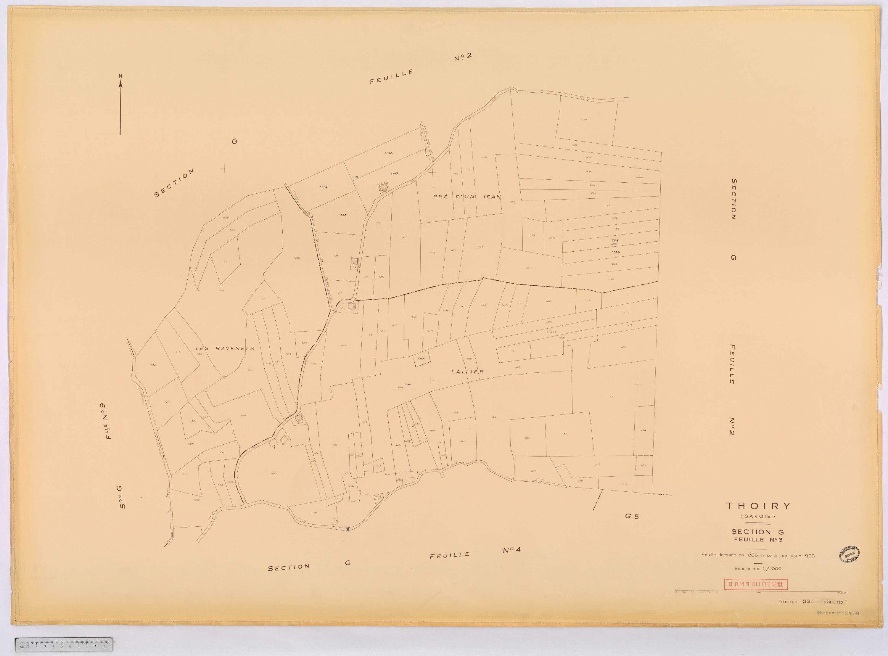 Thoiry - Cadastre rénové, version définitive (1963).