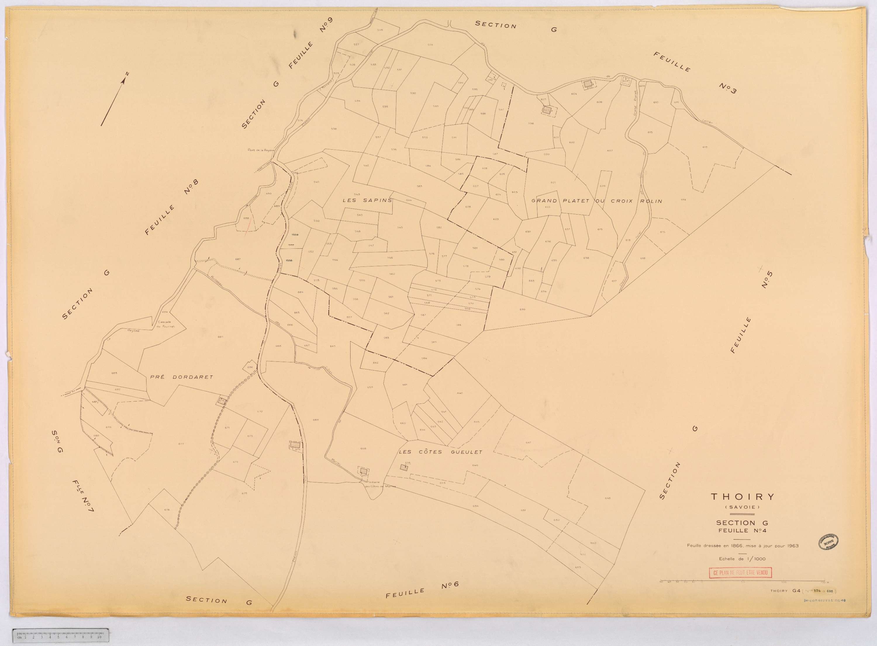 Thoiry - Cadastre rénové, version définitive (1963).