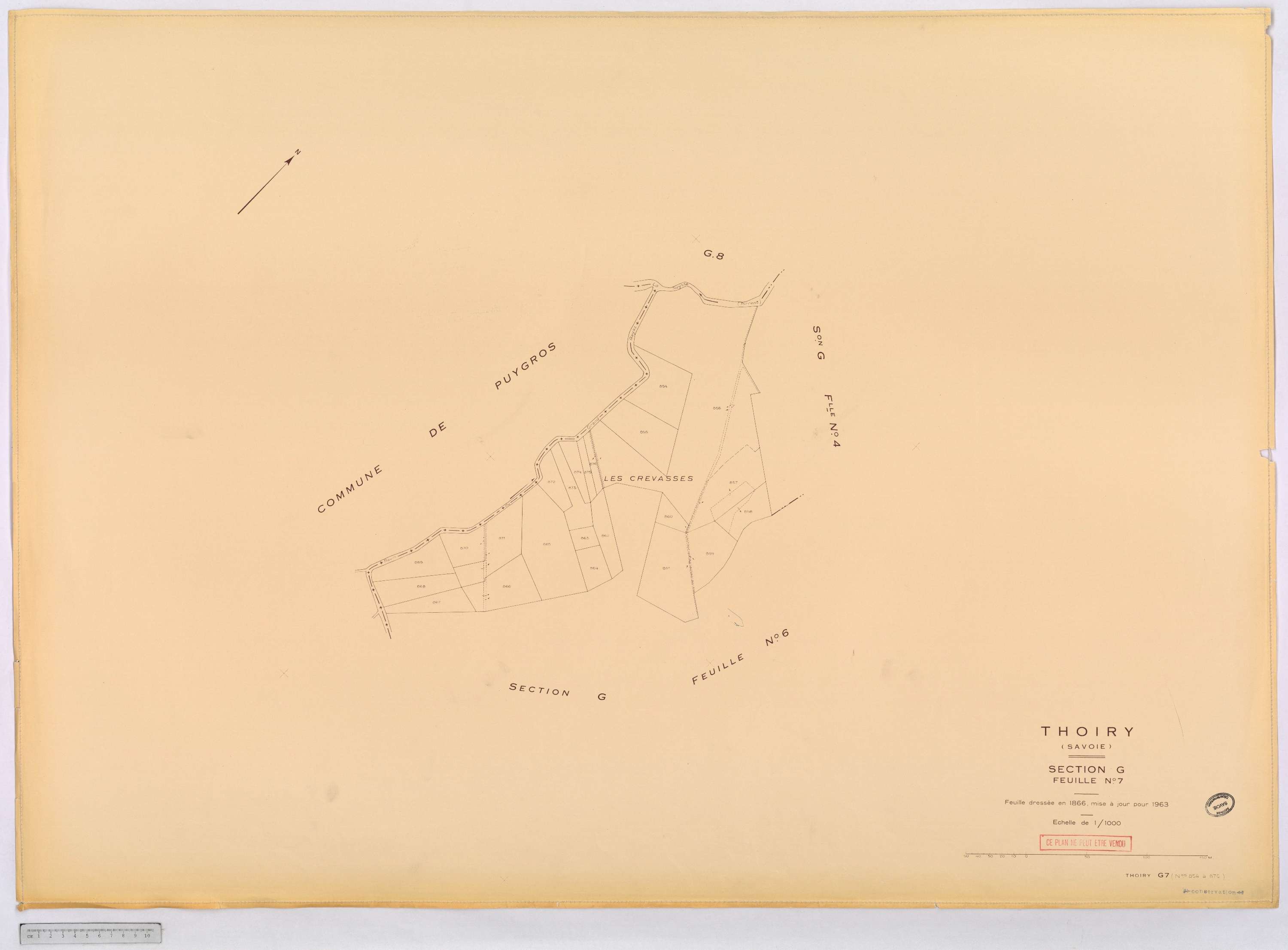 Thoiry - Cadastre rénové, version définitive (1963).