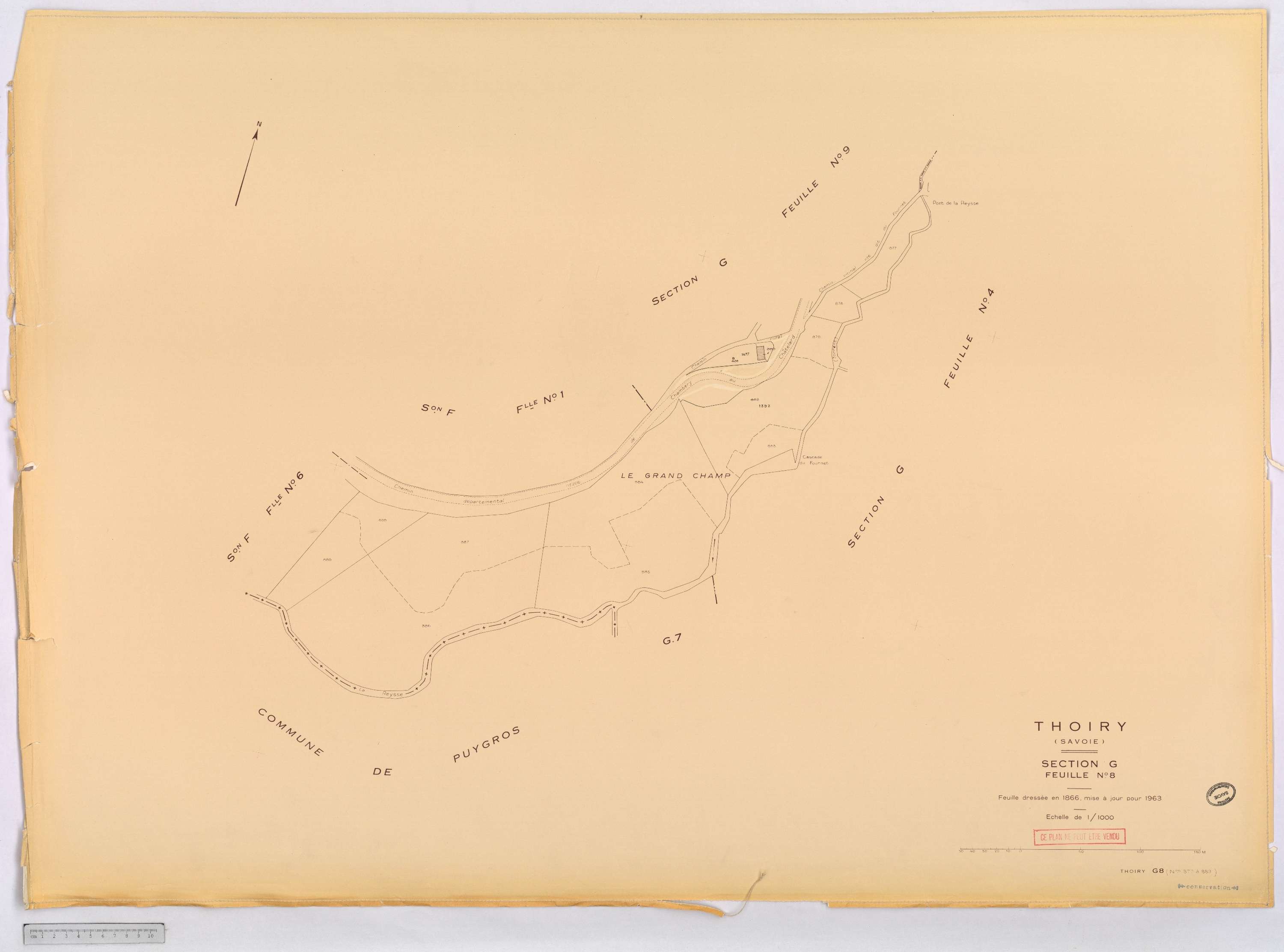 Thoiry - Cadastre rénové, version définitive (1963).