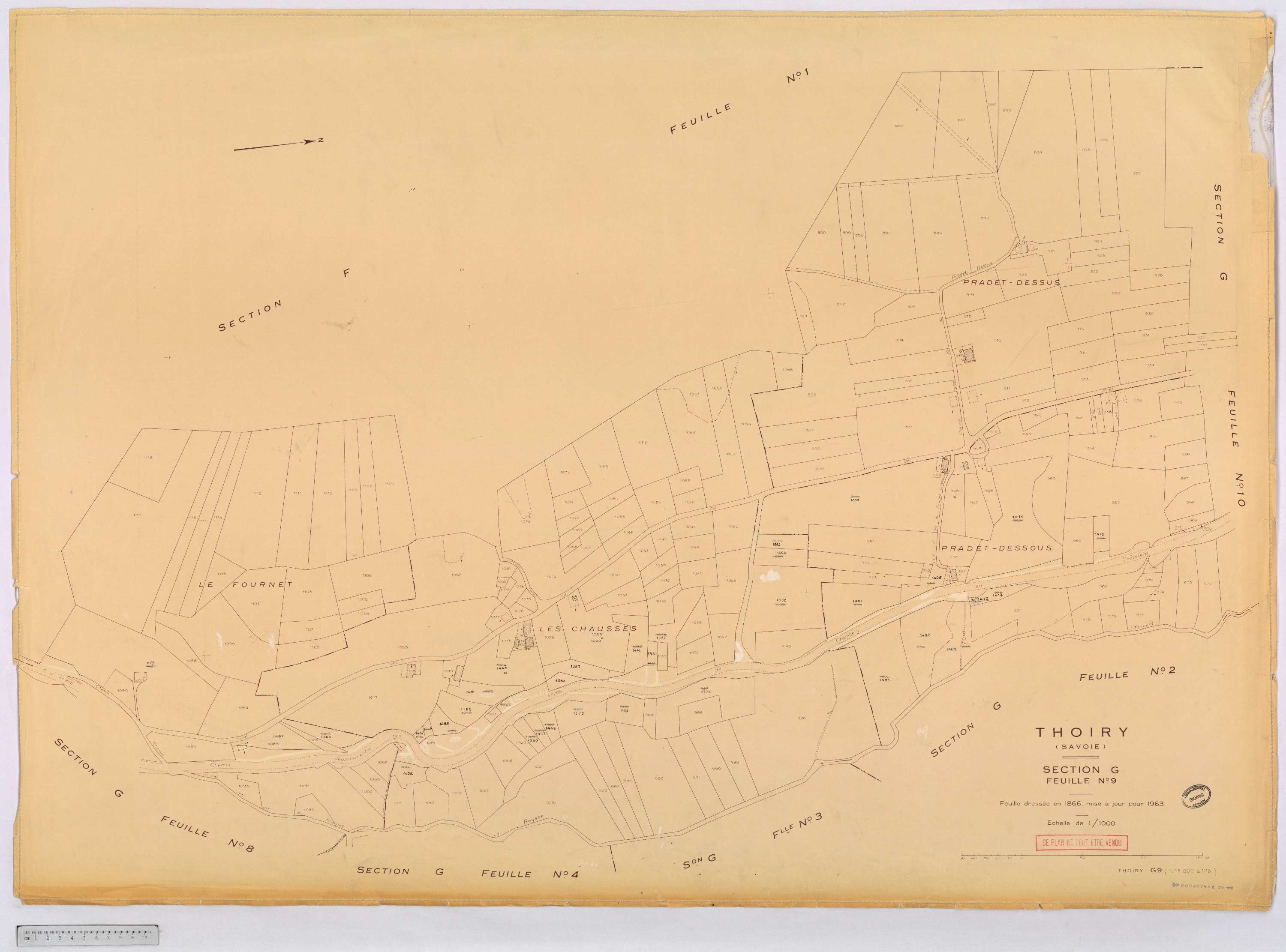 Thoiry - Cadastre rénové, version définitive (1963).