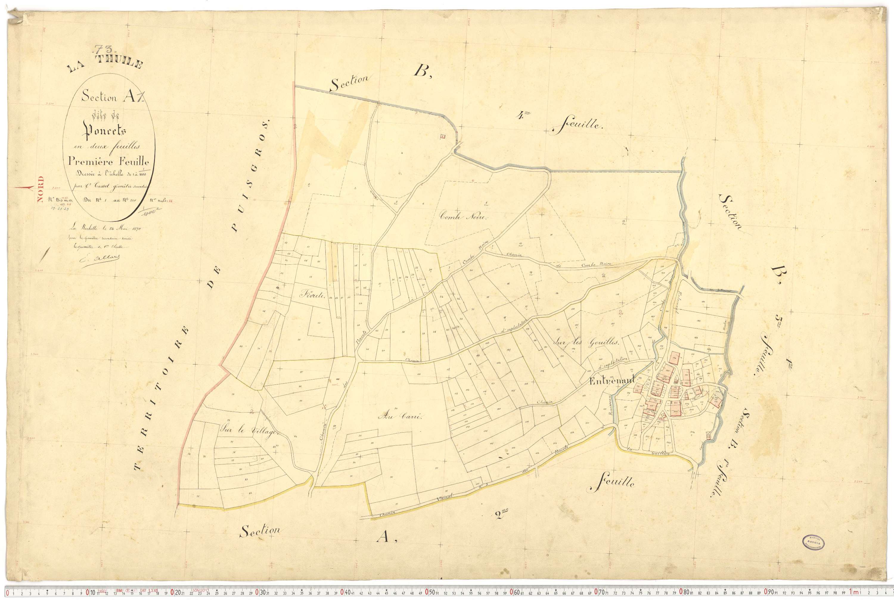 La Thuile - Cadastre français (1892).