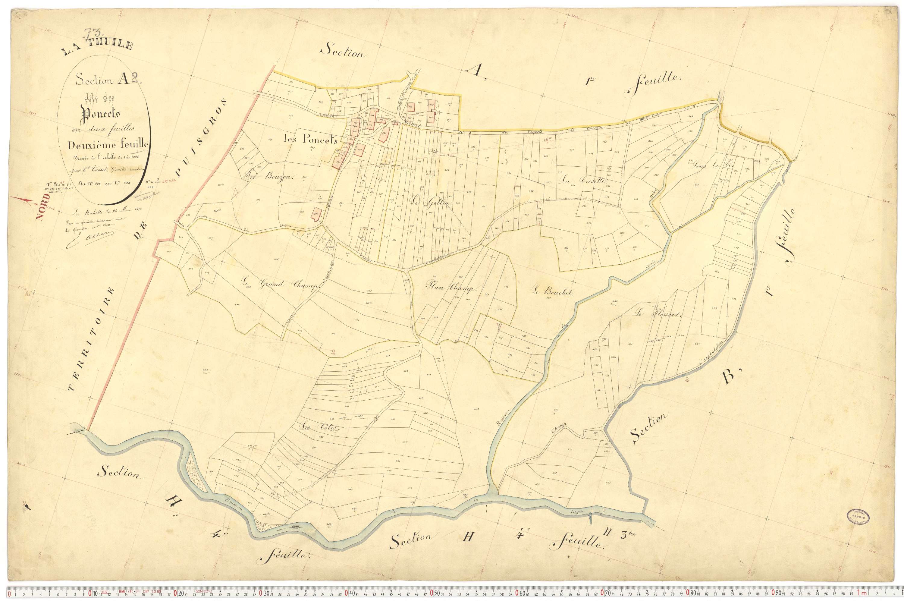 La Thuile - Cadastre français (1892).