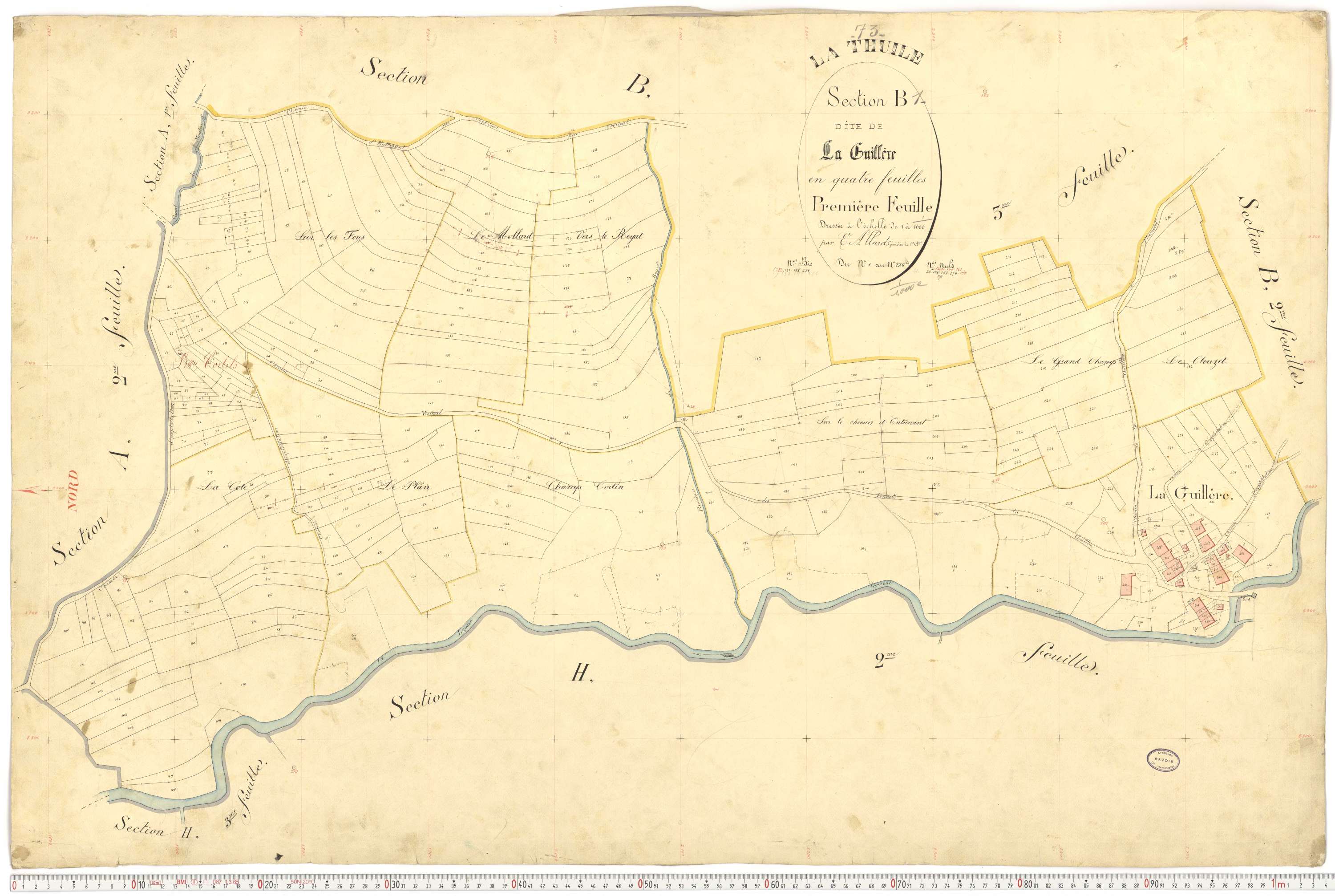La Thuile - Cadastre français (1892).