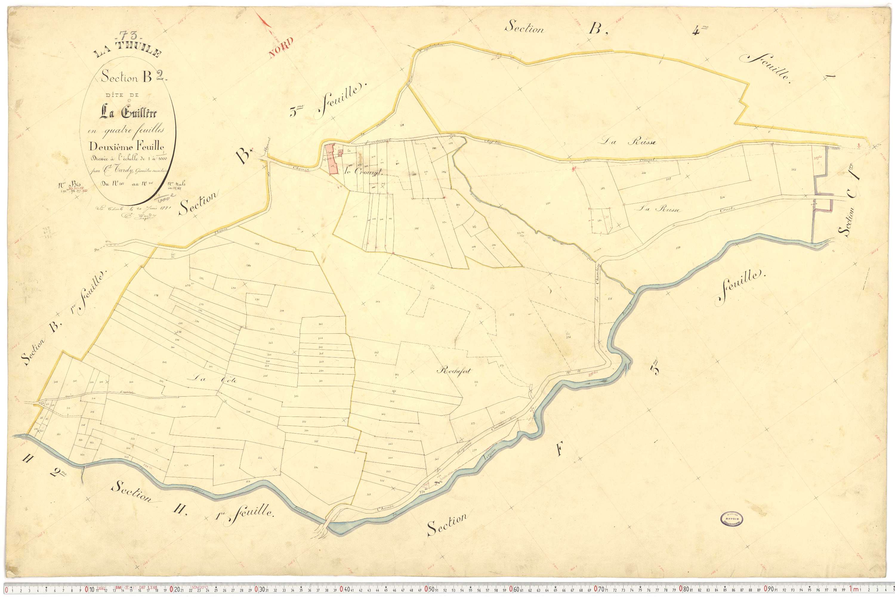 La Thuile - Cadastre français (1892).