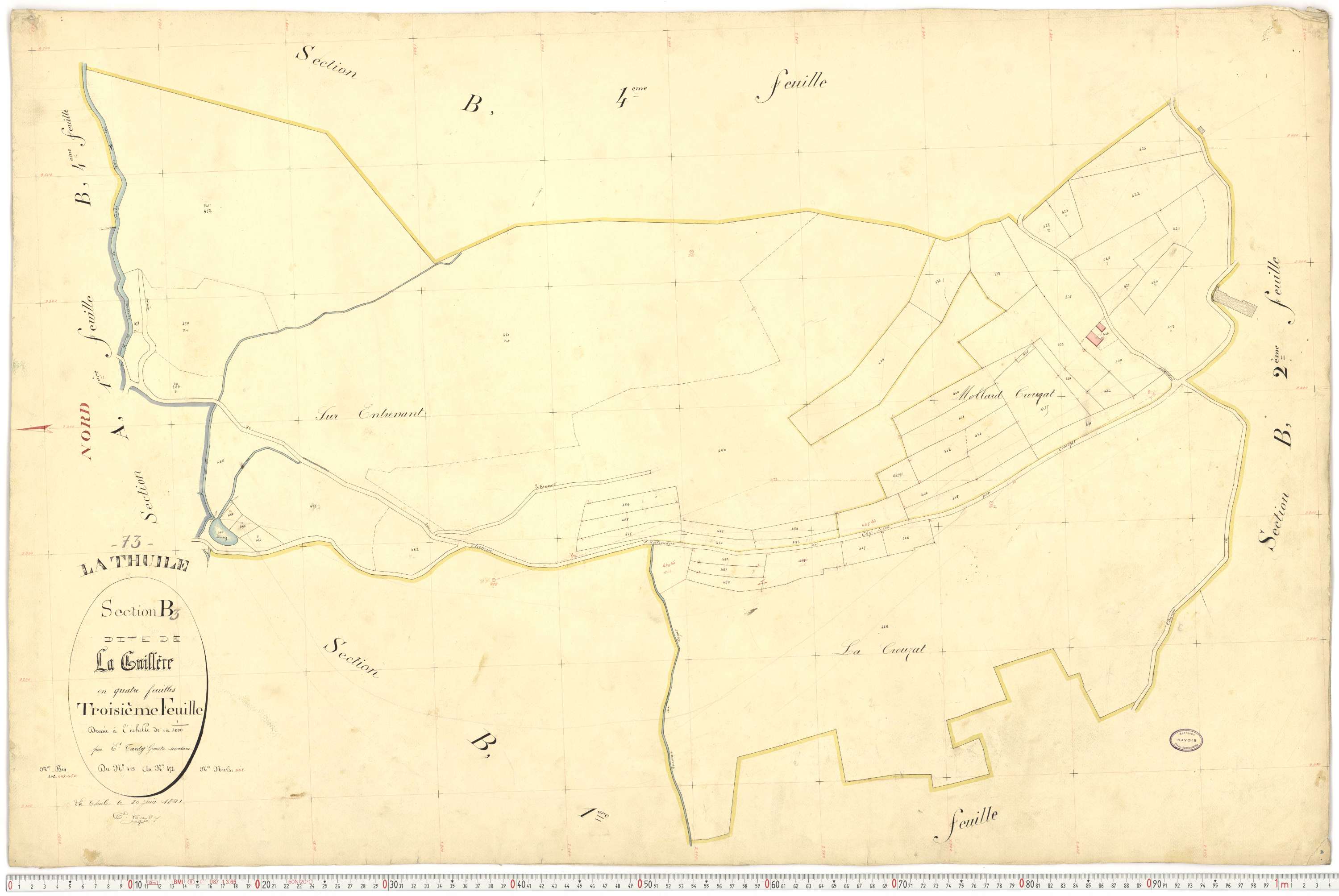La Thuile - Cadastre français (1892).
