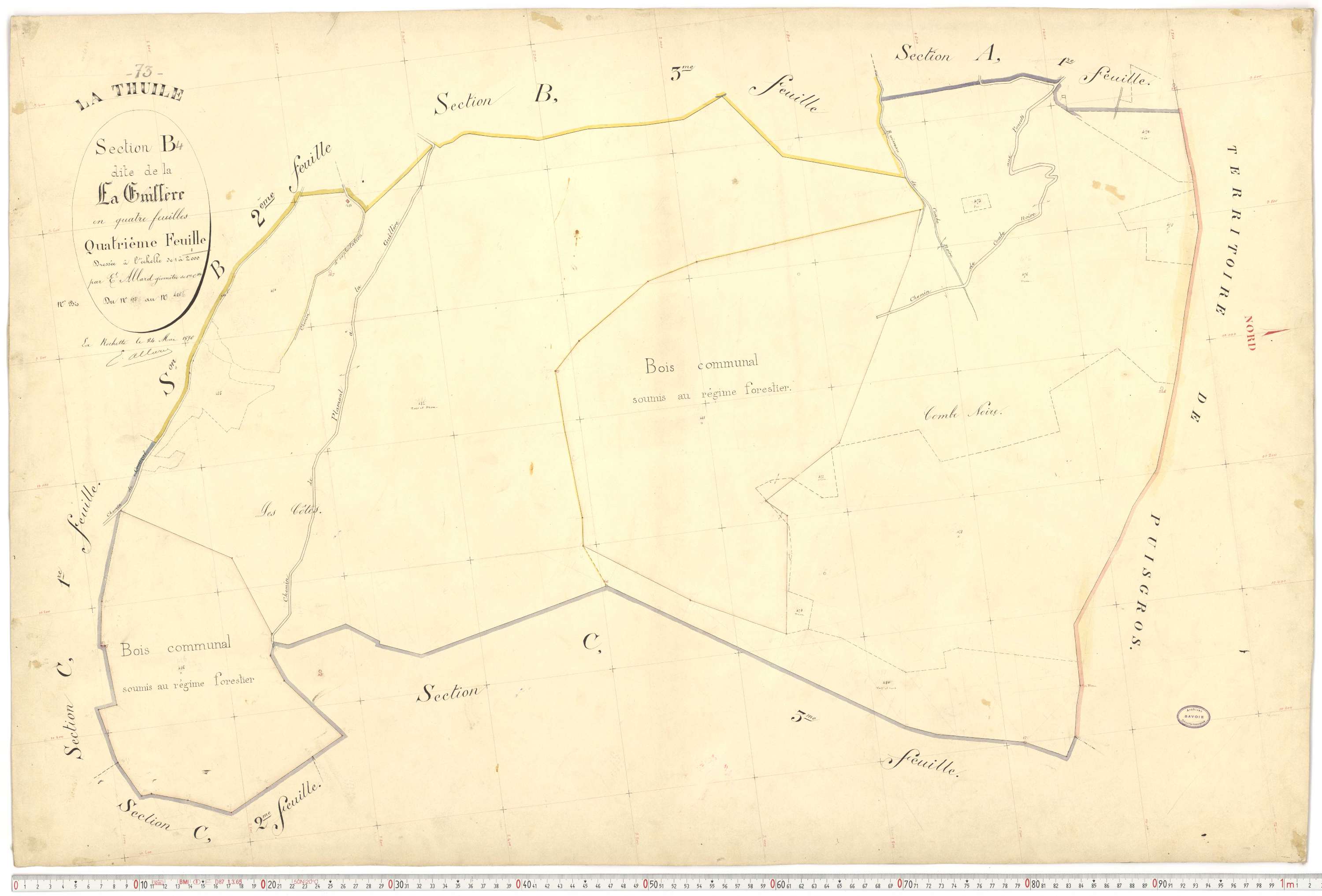 La Thuile - Cadastre français (1892).
