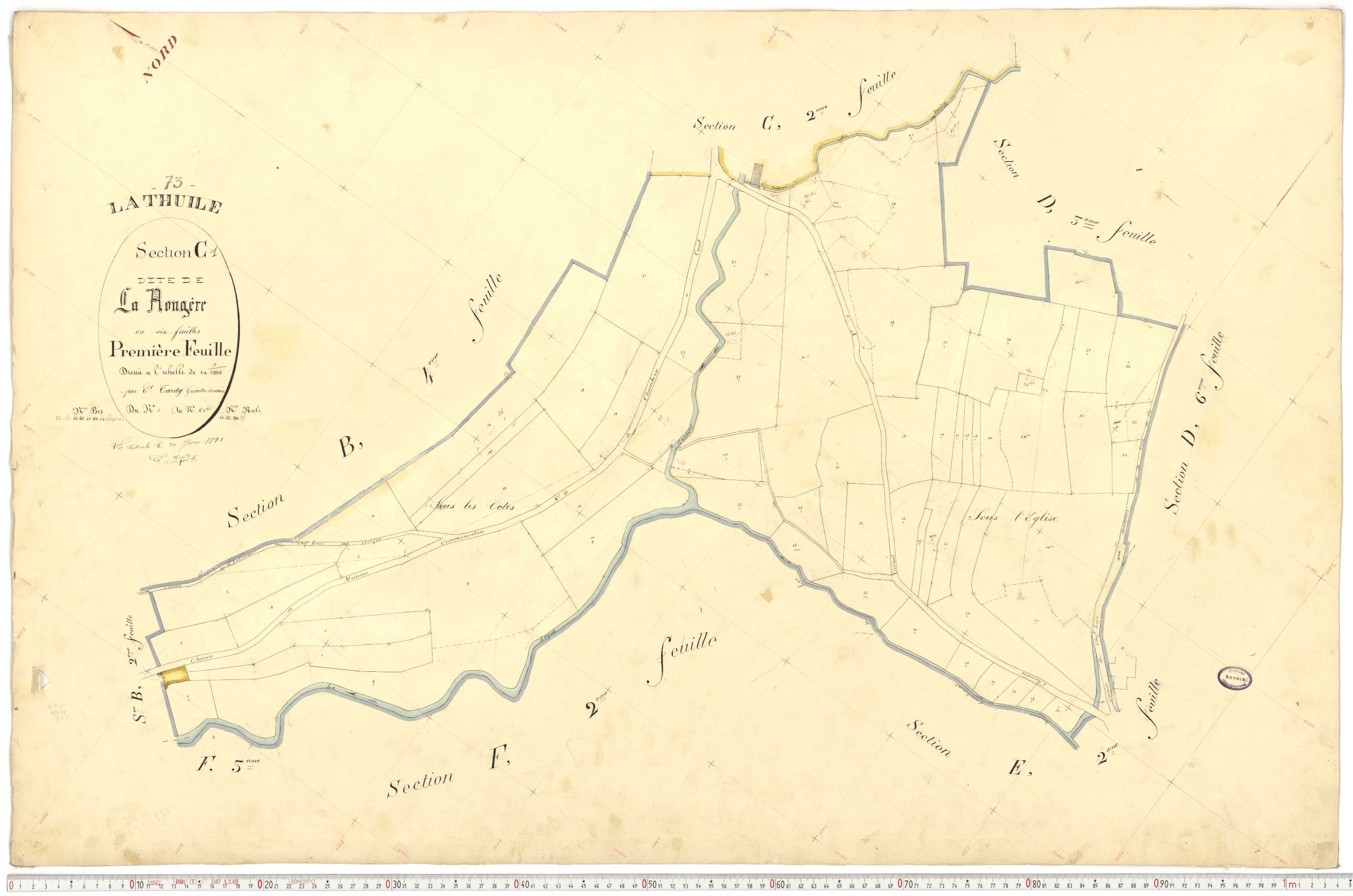 La Thuile - Cadastre français (1892).