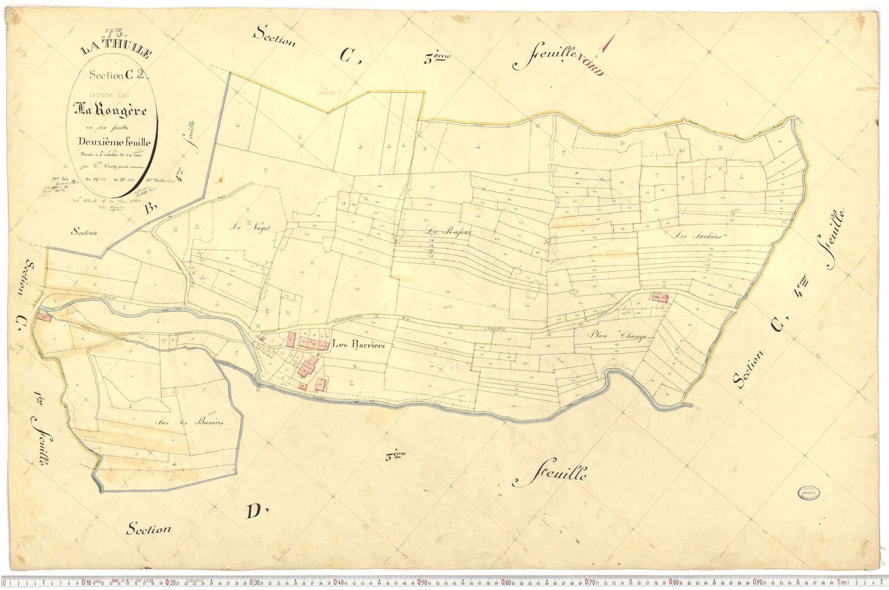 La Thuile - Cadastre français (1892).