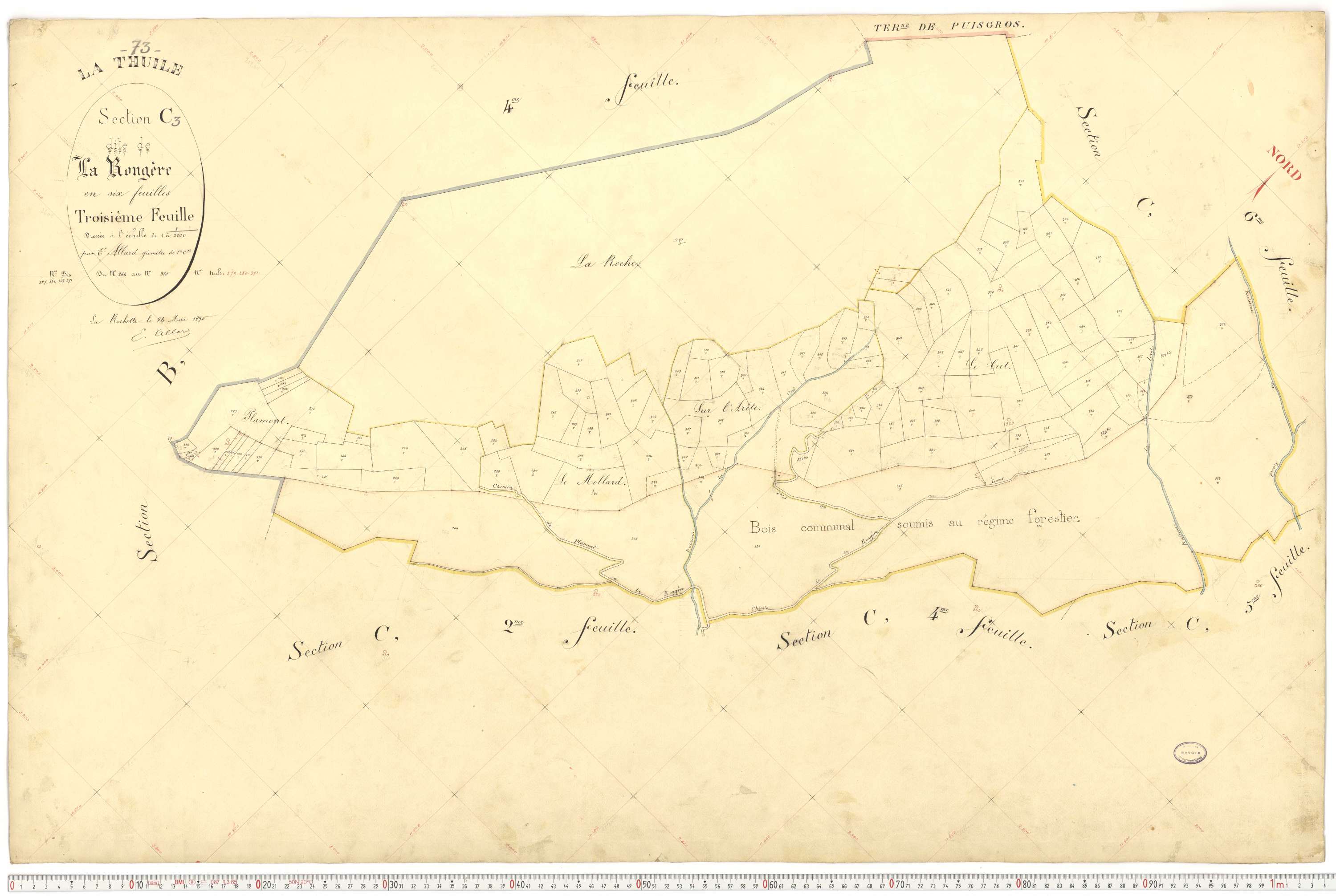 La Thuile - Cadastre français (1892).