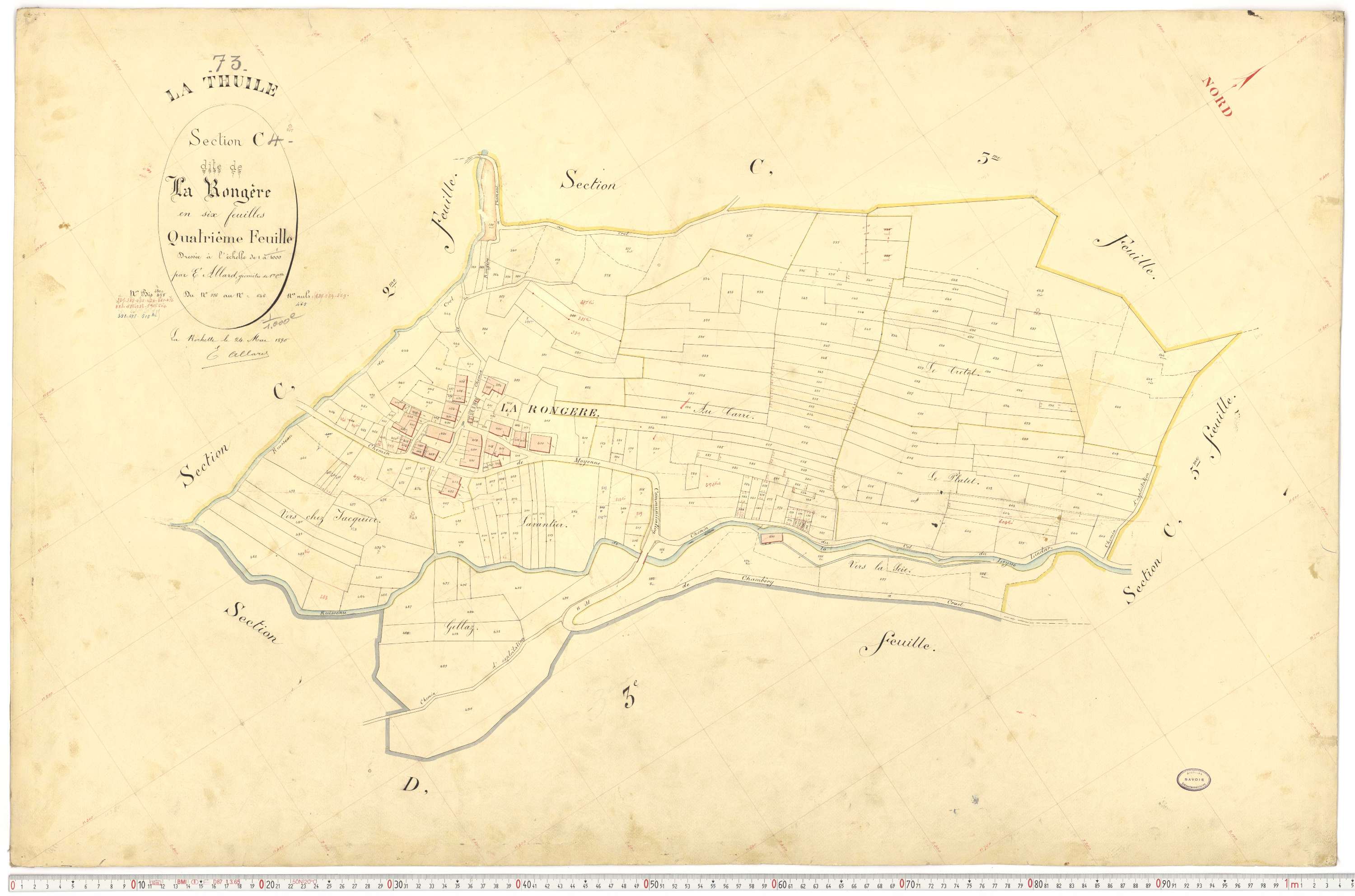 La Thuile - Cadastre français (1892).