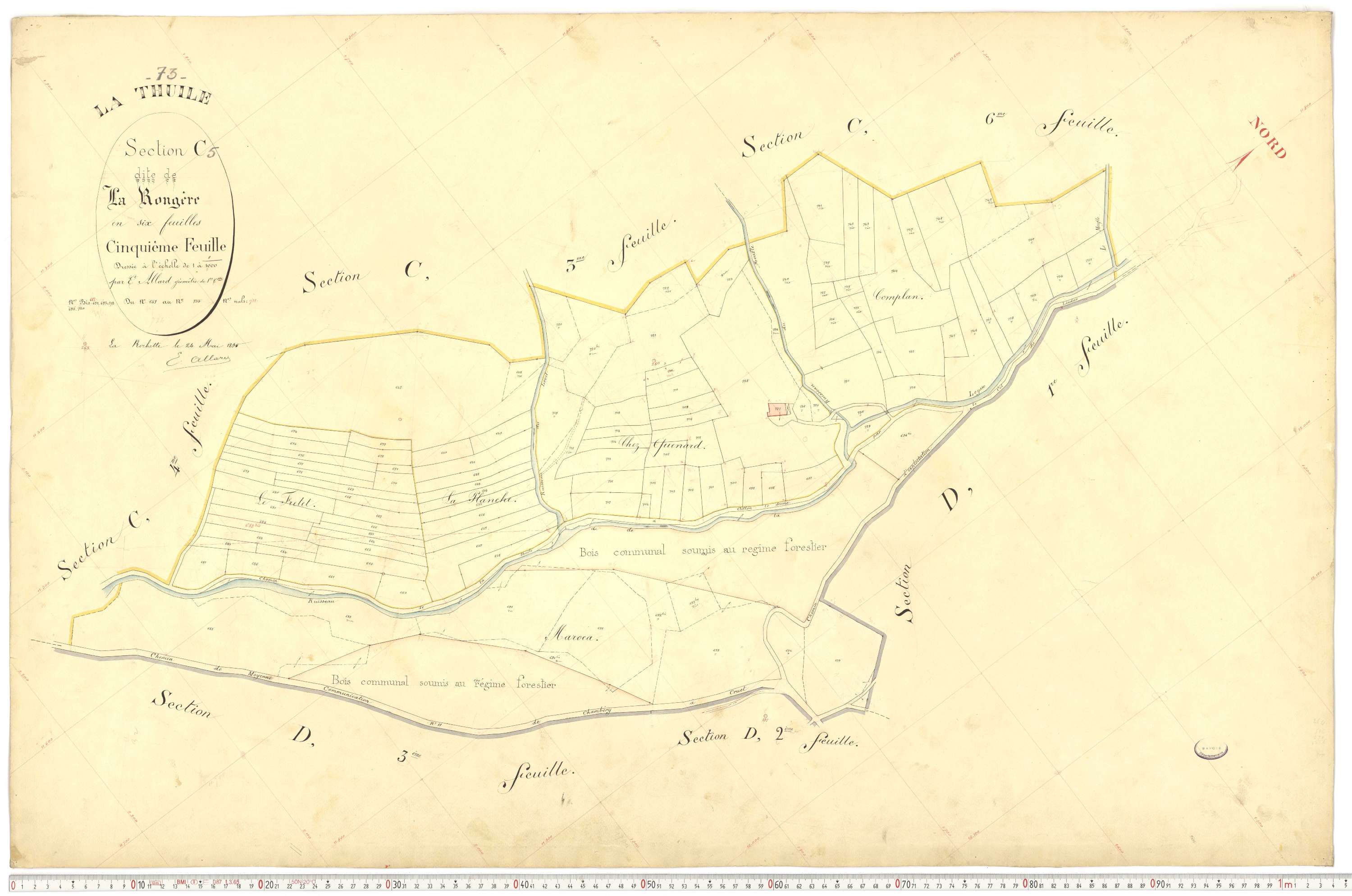 La Thuile - Cadastre français (1892).