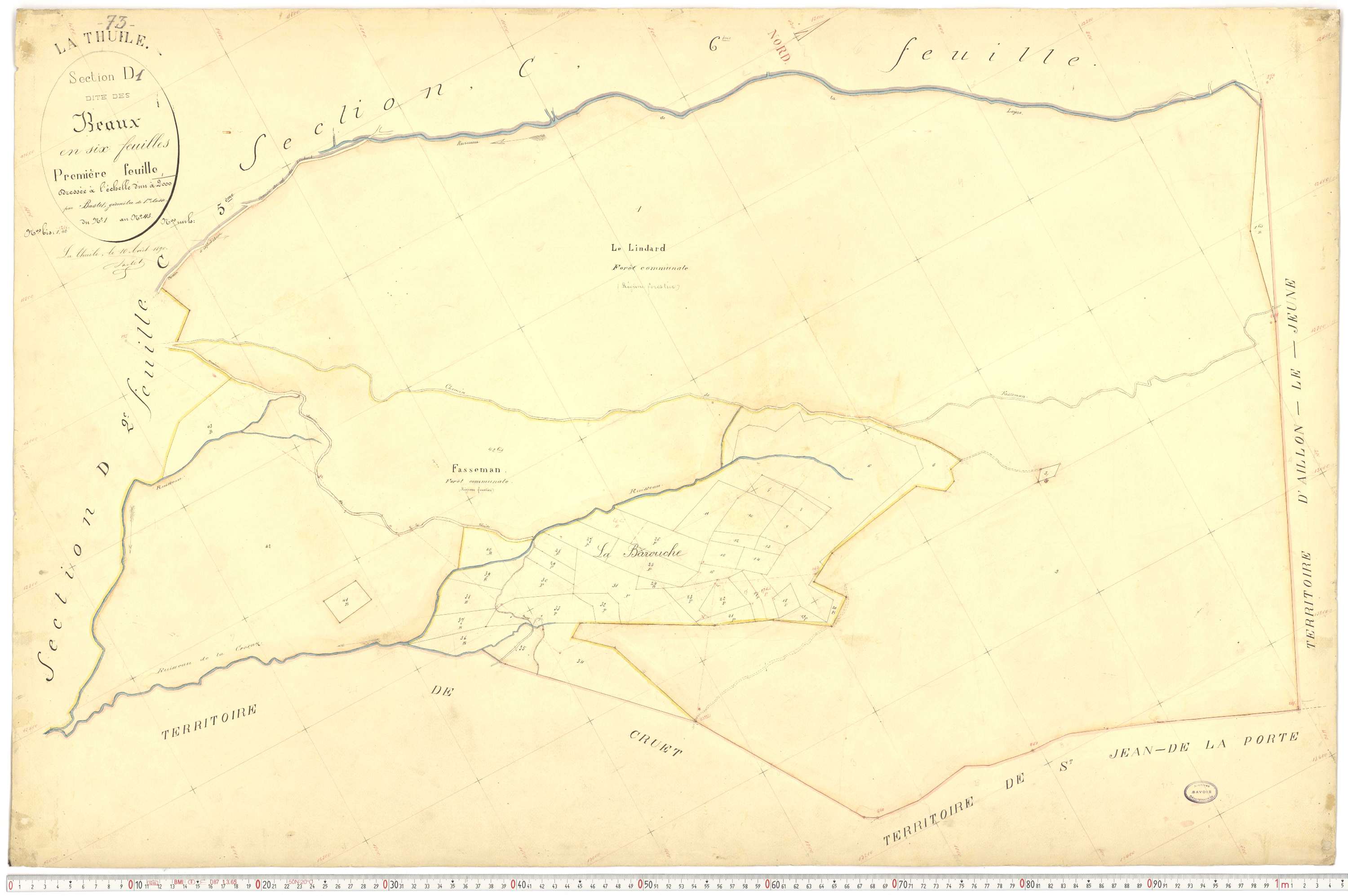 La Thuile - Cadastre français (1892).