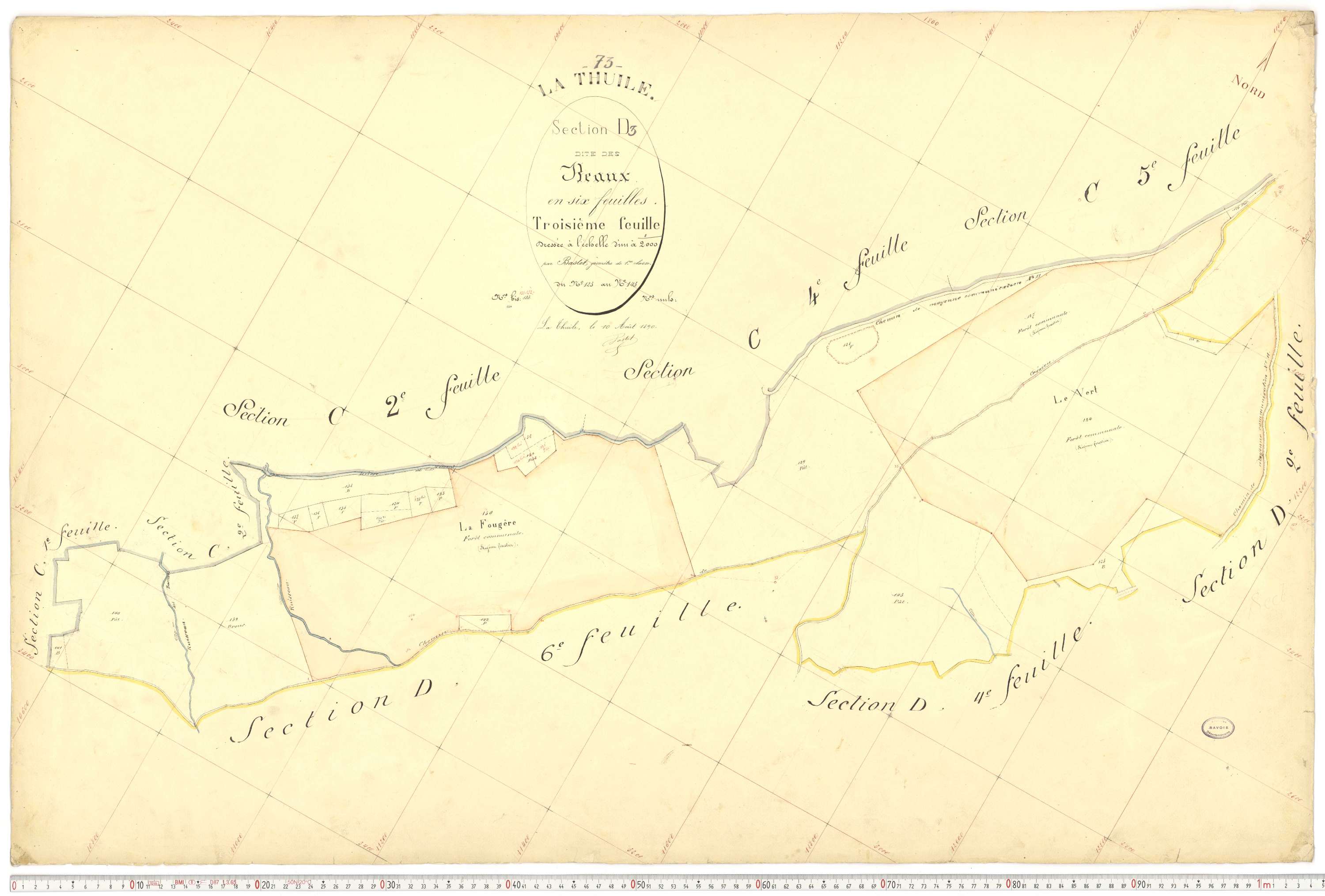La Thuile - Cadastre français (1892).