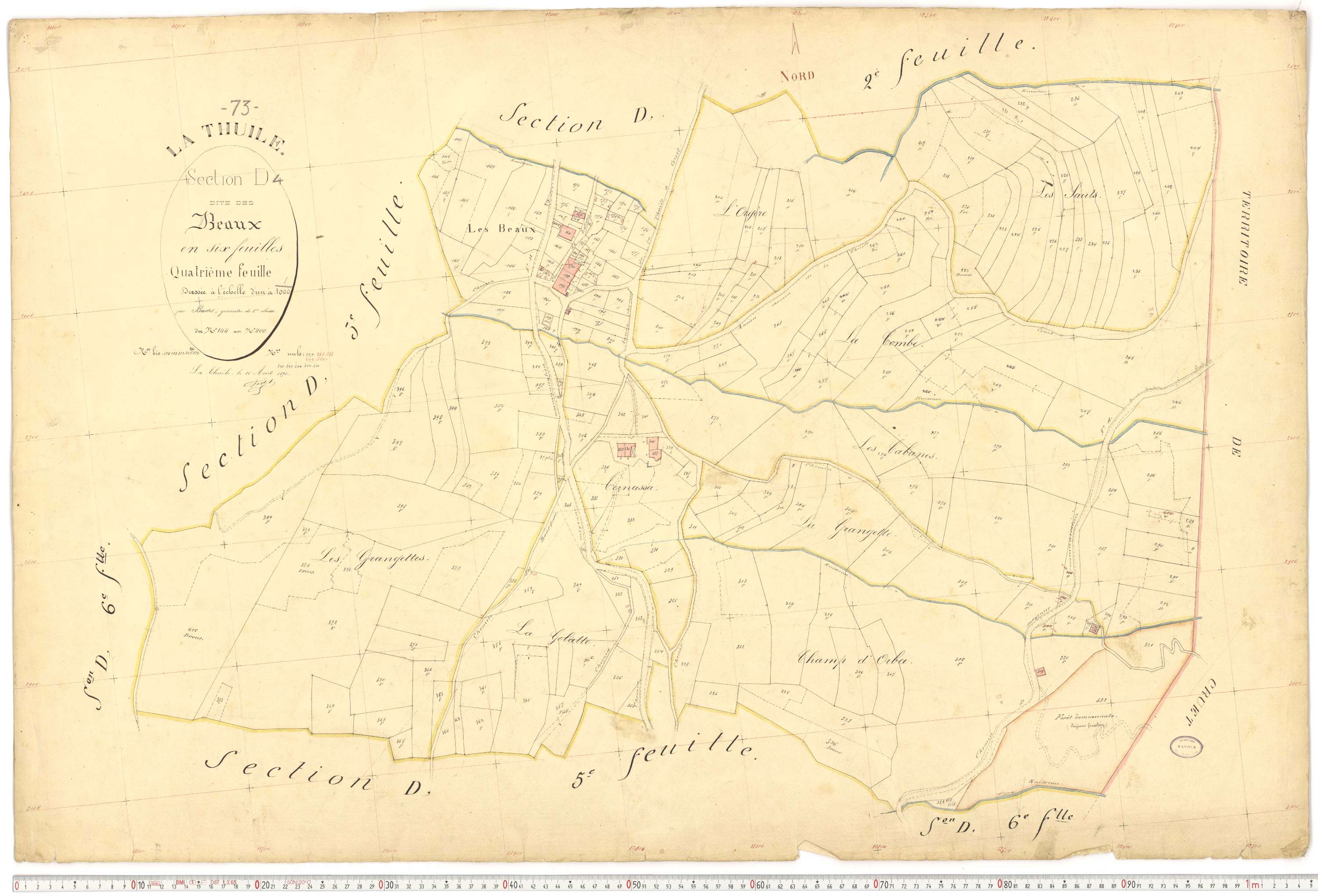 La Thuile - Cadastre français (1892).