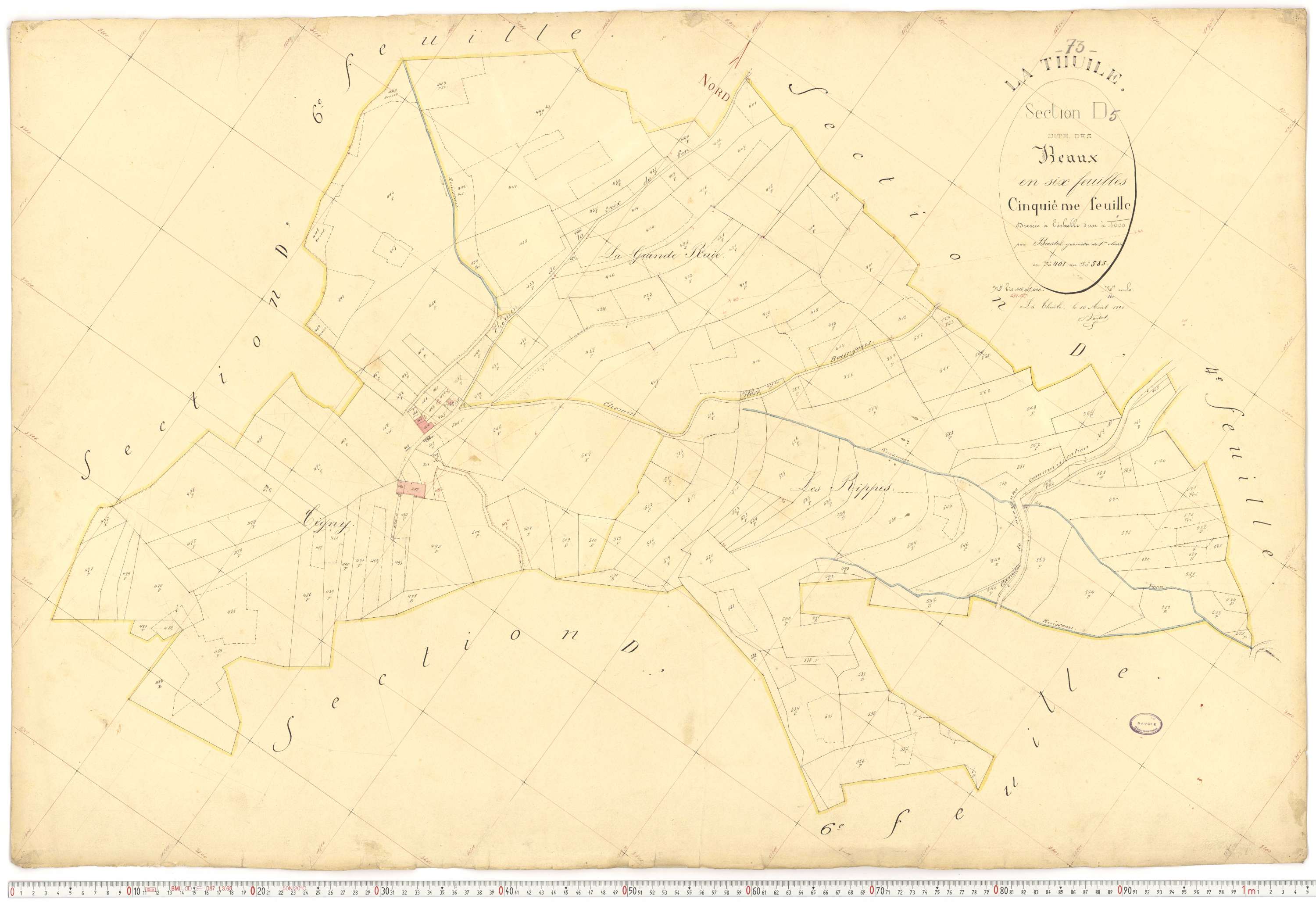 La Thuile - Cadastre français (1892).