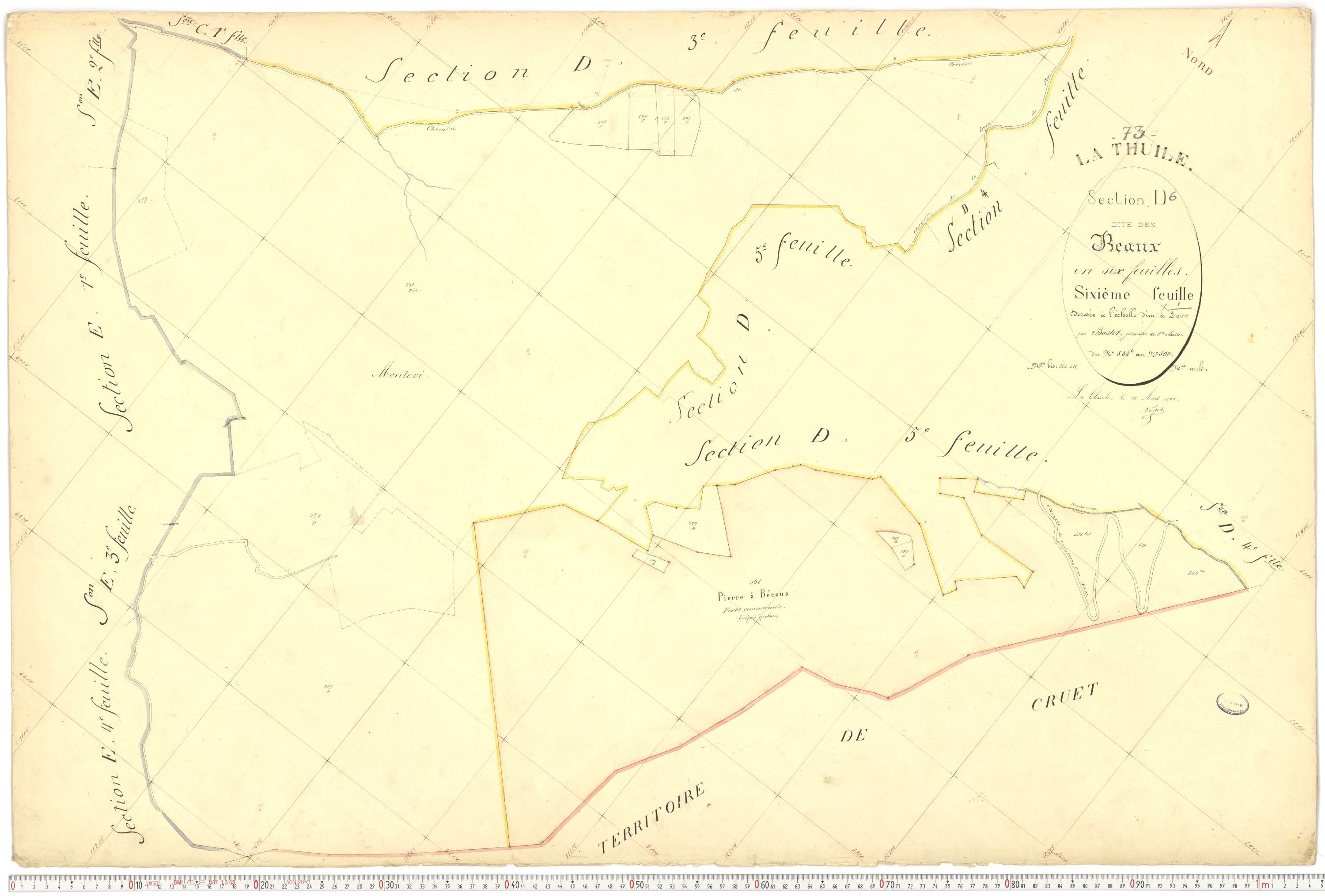 La Thuile - Cadastre français (1892).