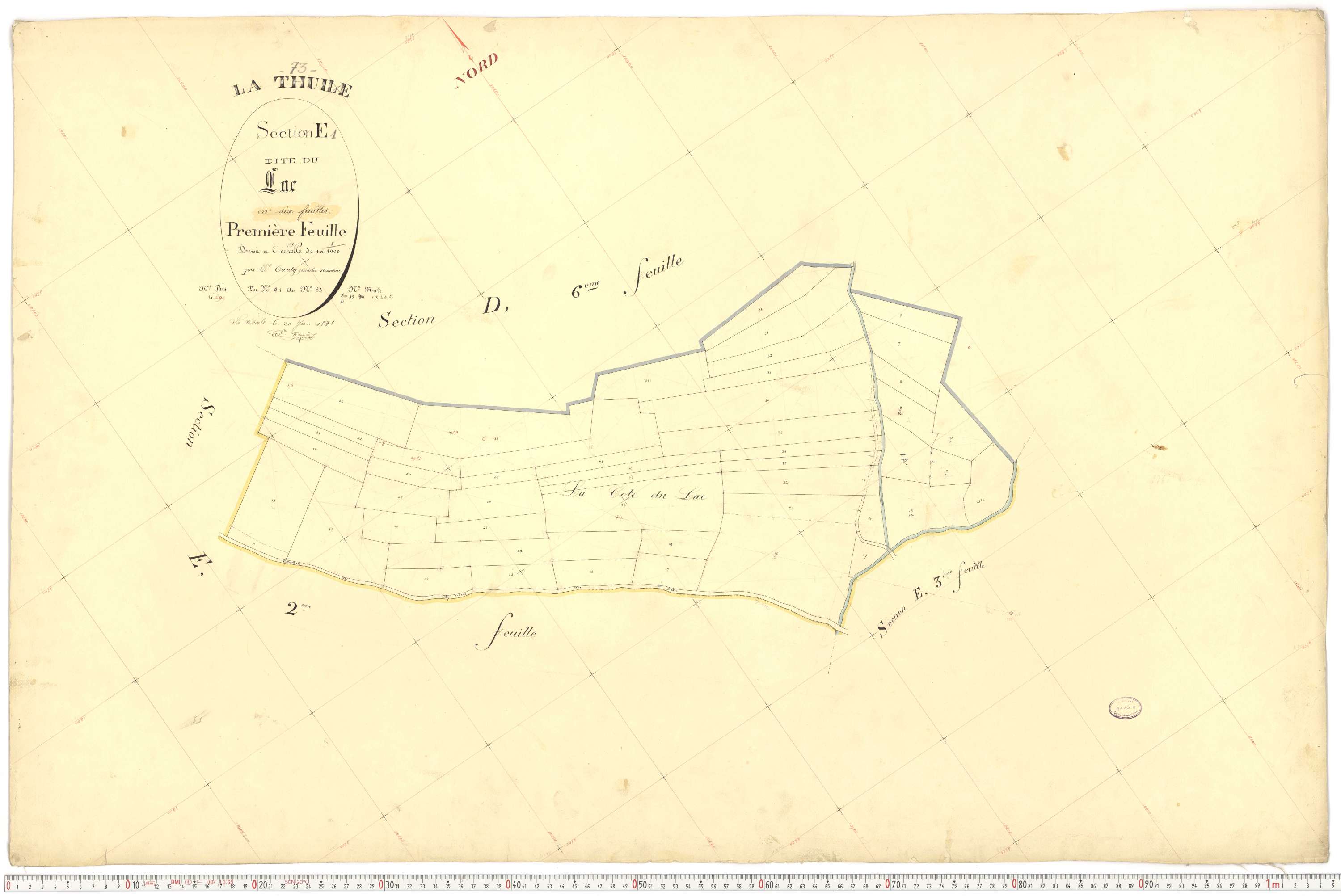 La Thuile - Cadastre français (1892).