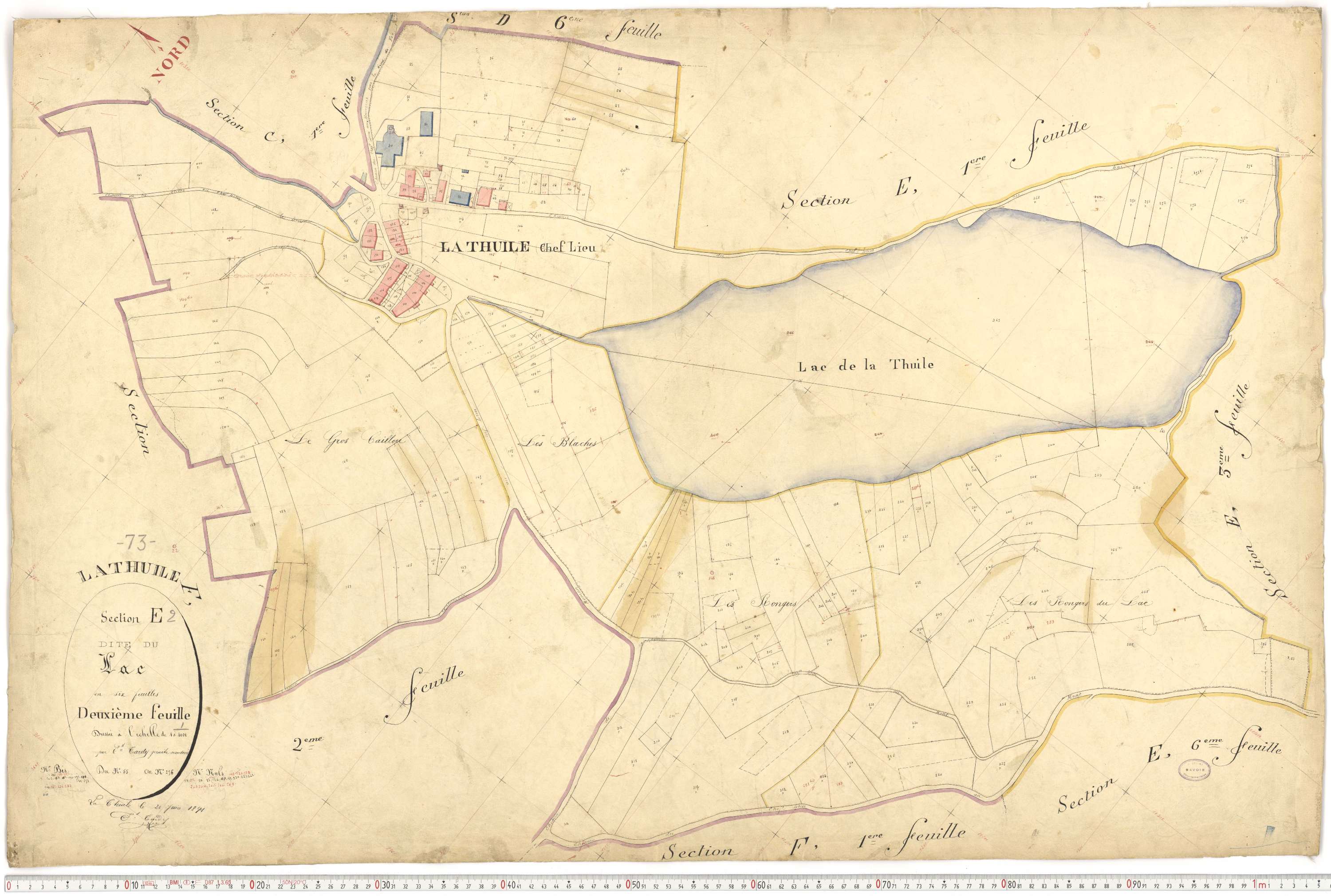 La Thuile - Cadastre français (1892).