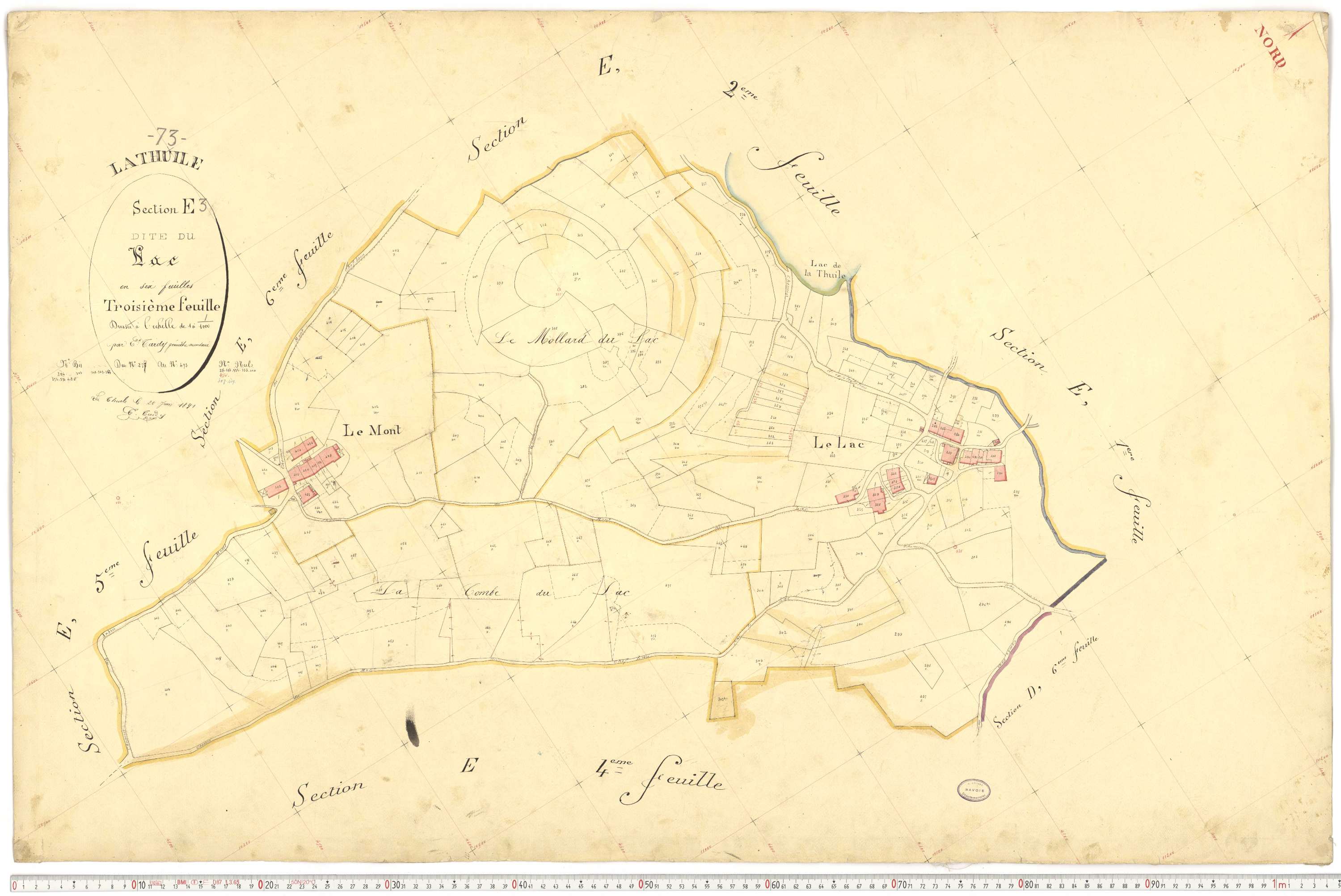 La Thuile - Cadastre français (1892).