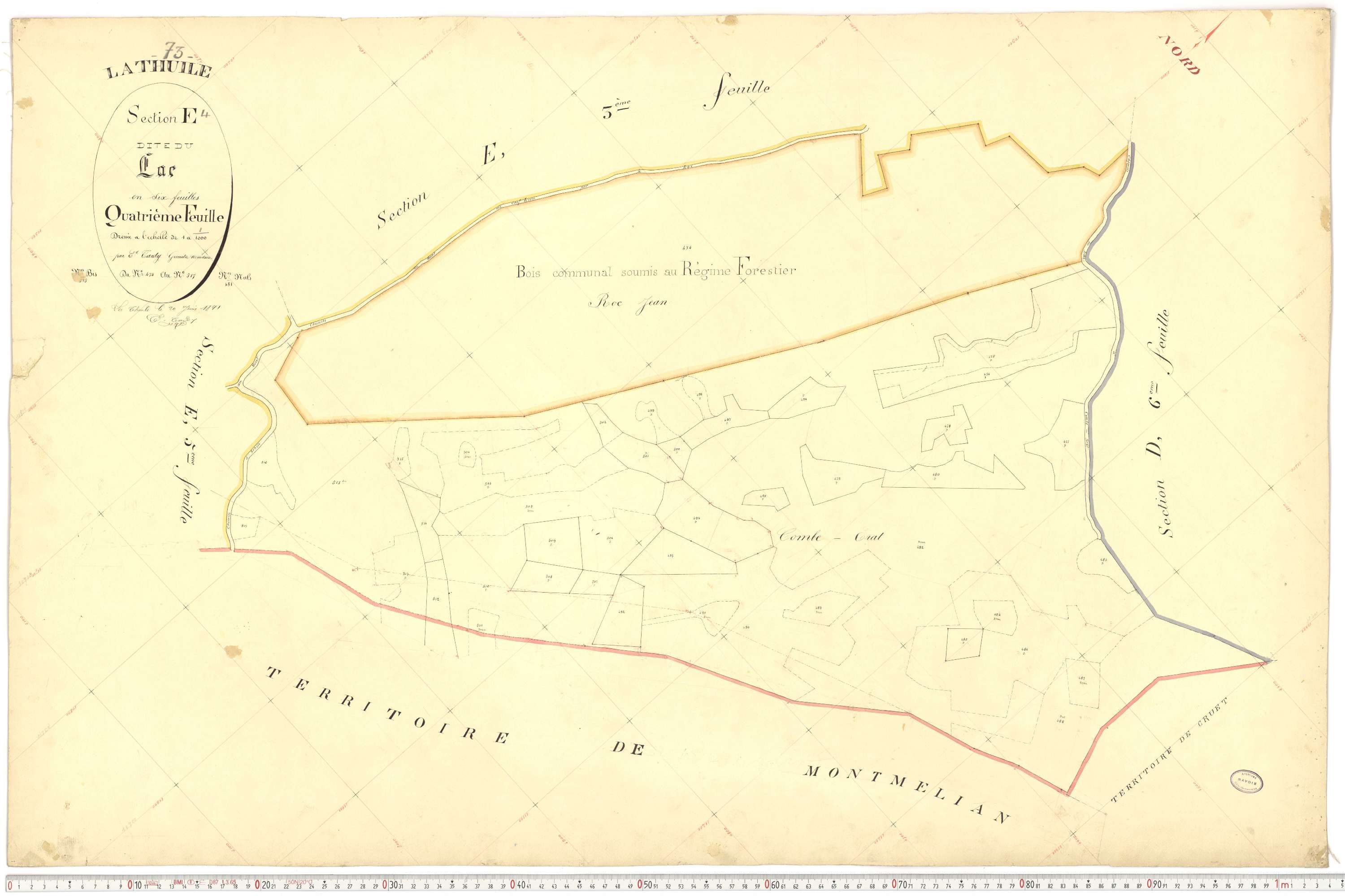 La Thuile - Cadastre français (1892).