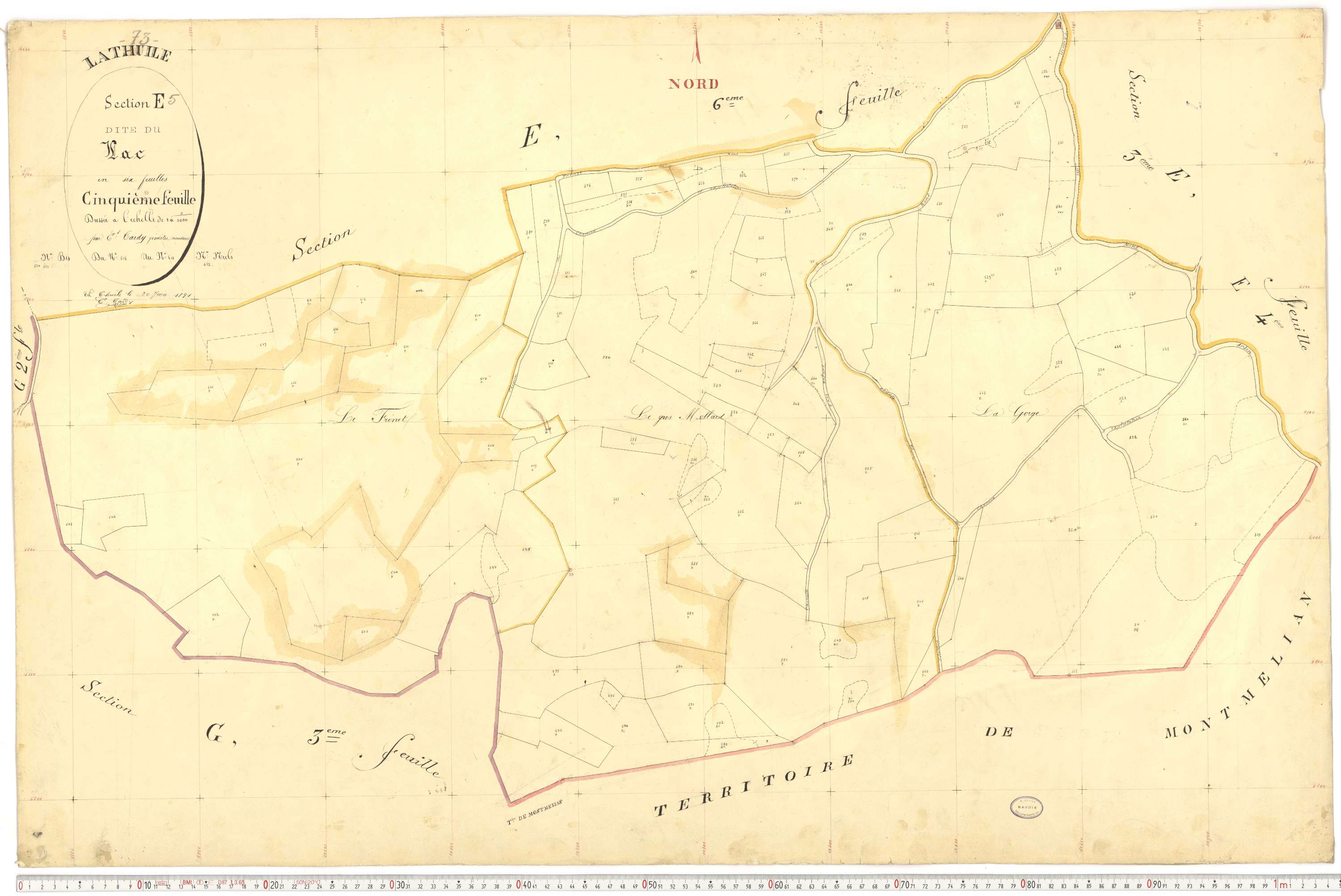 La Thuile - Cadastre français (1892).