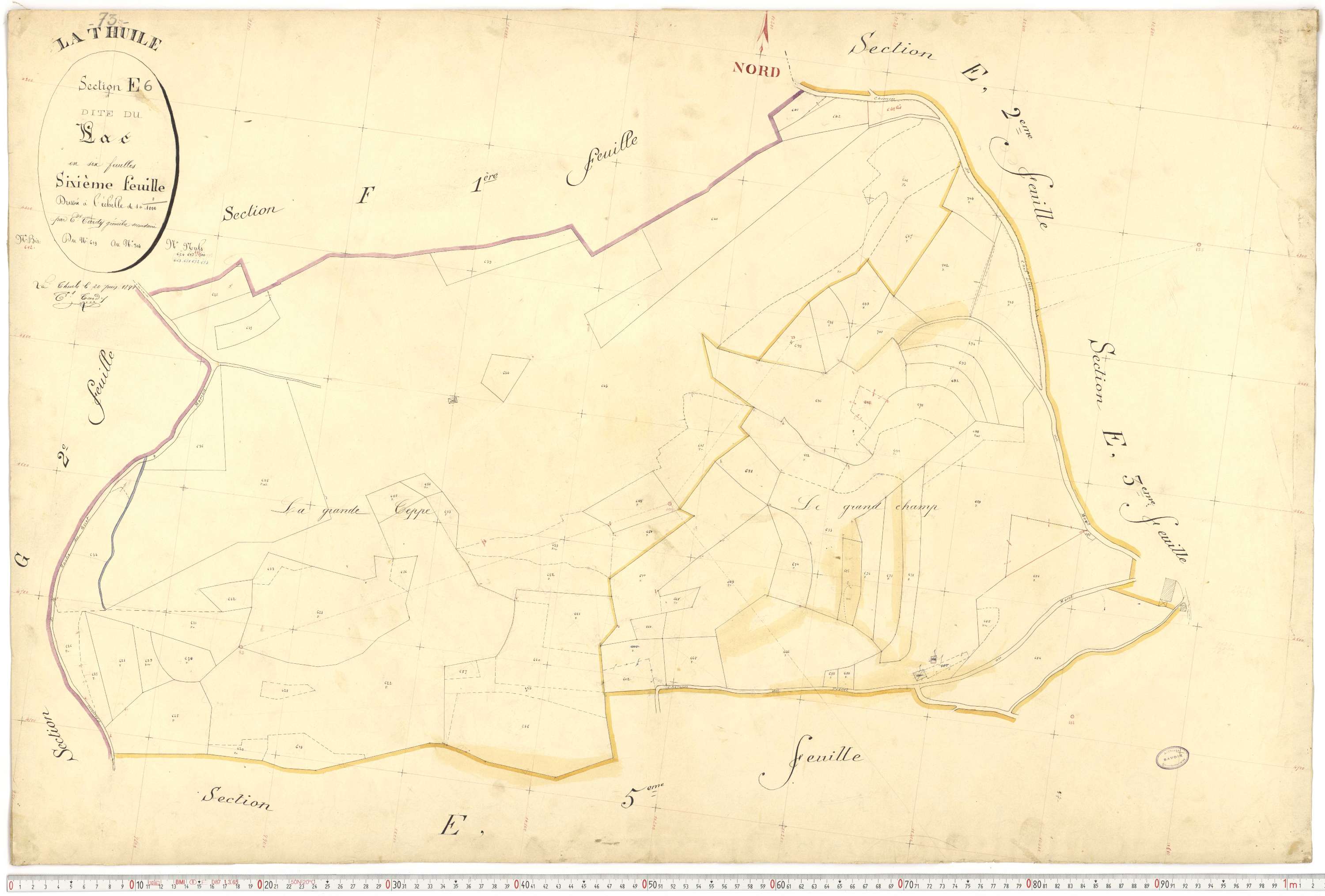 La Thuile - Cadastre français (1892).