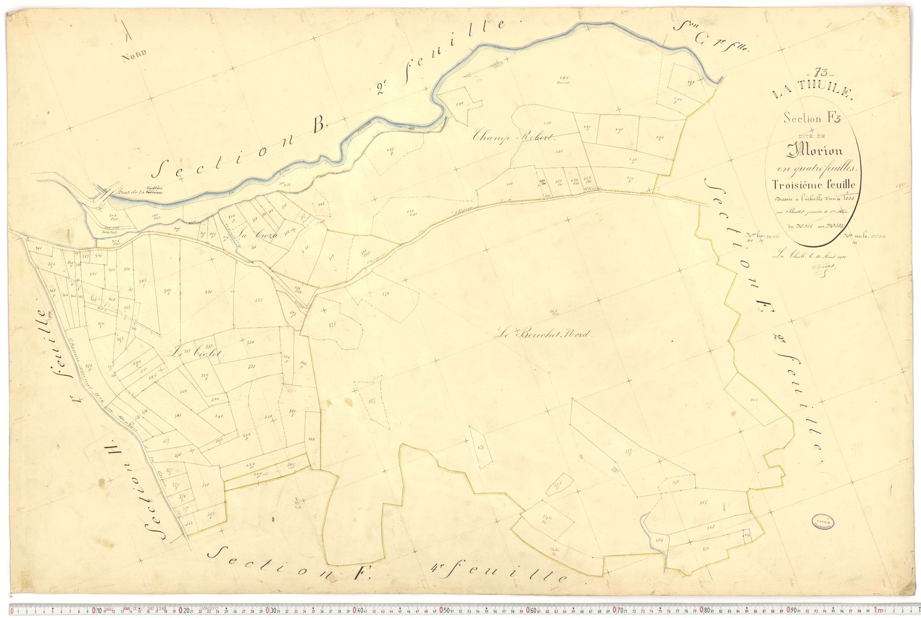 La Thuile - Cadastre français (1892).