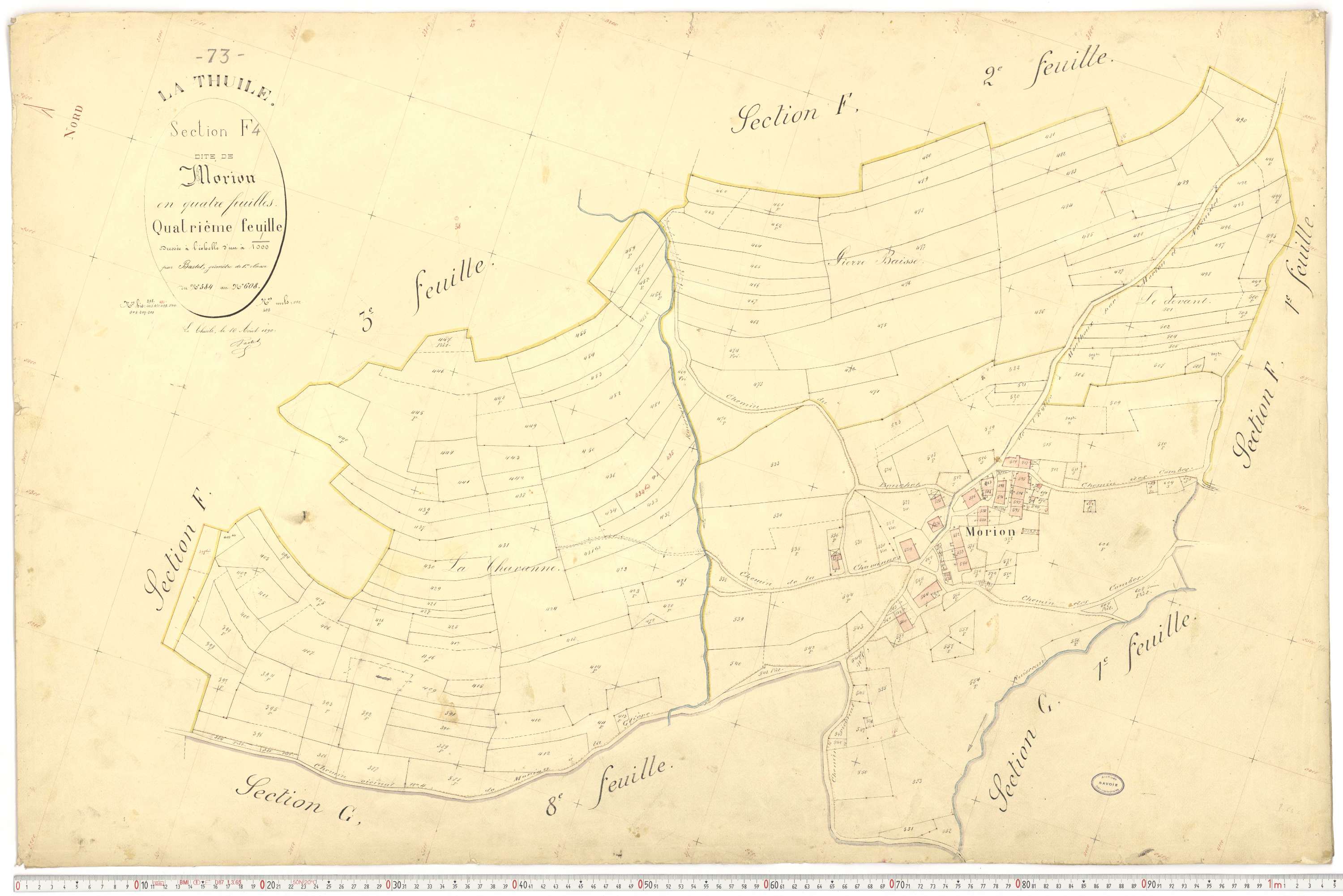 La Thuile - Cadastre français (1892).