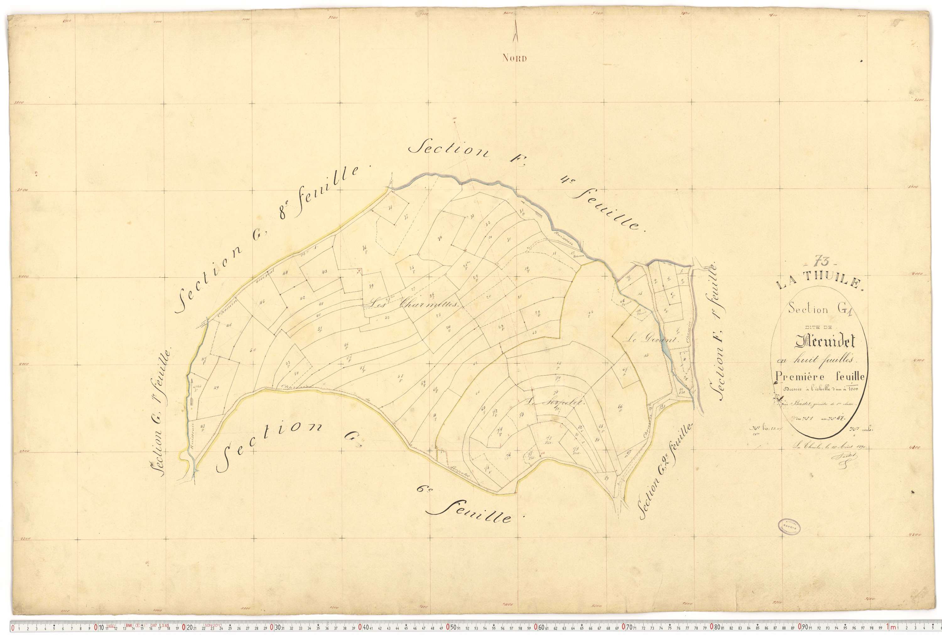 La Thuile - Cadastre français (1892).