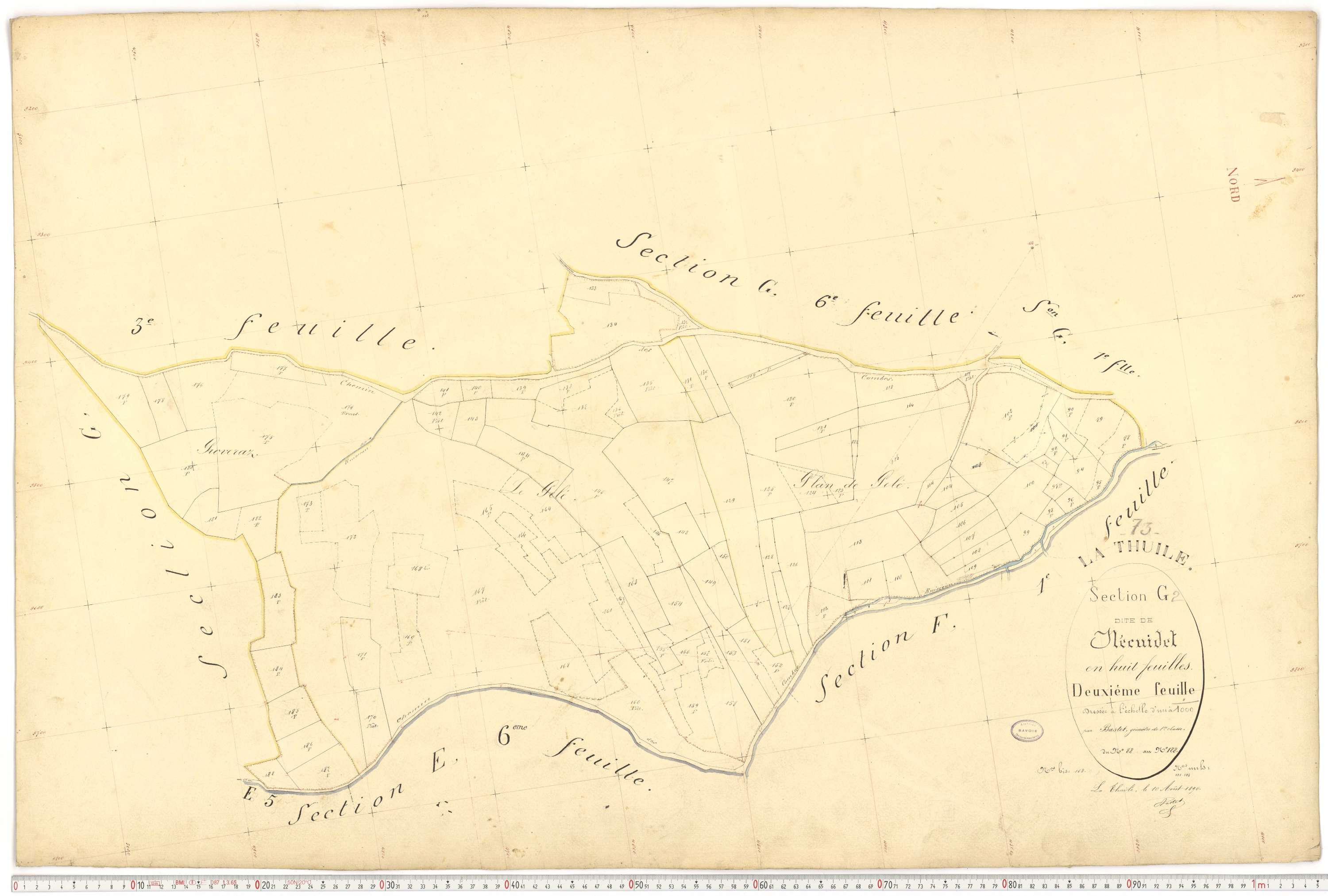 La Thuile - Cadastre français (1892).