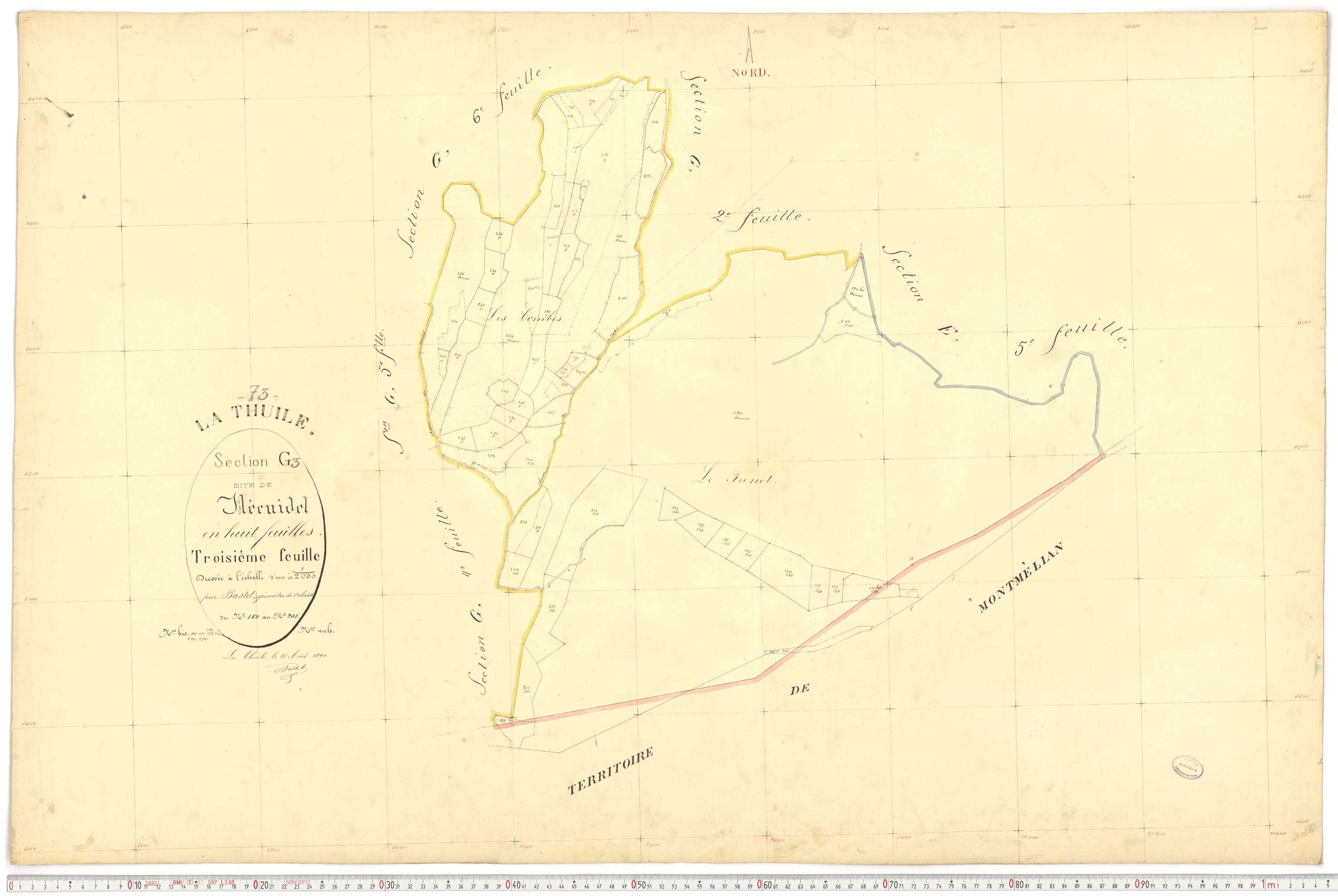 La Thuile - Cadastre français (1892).