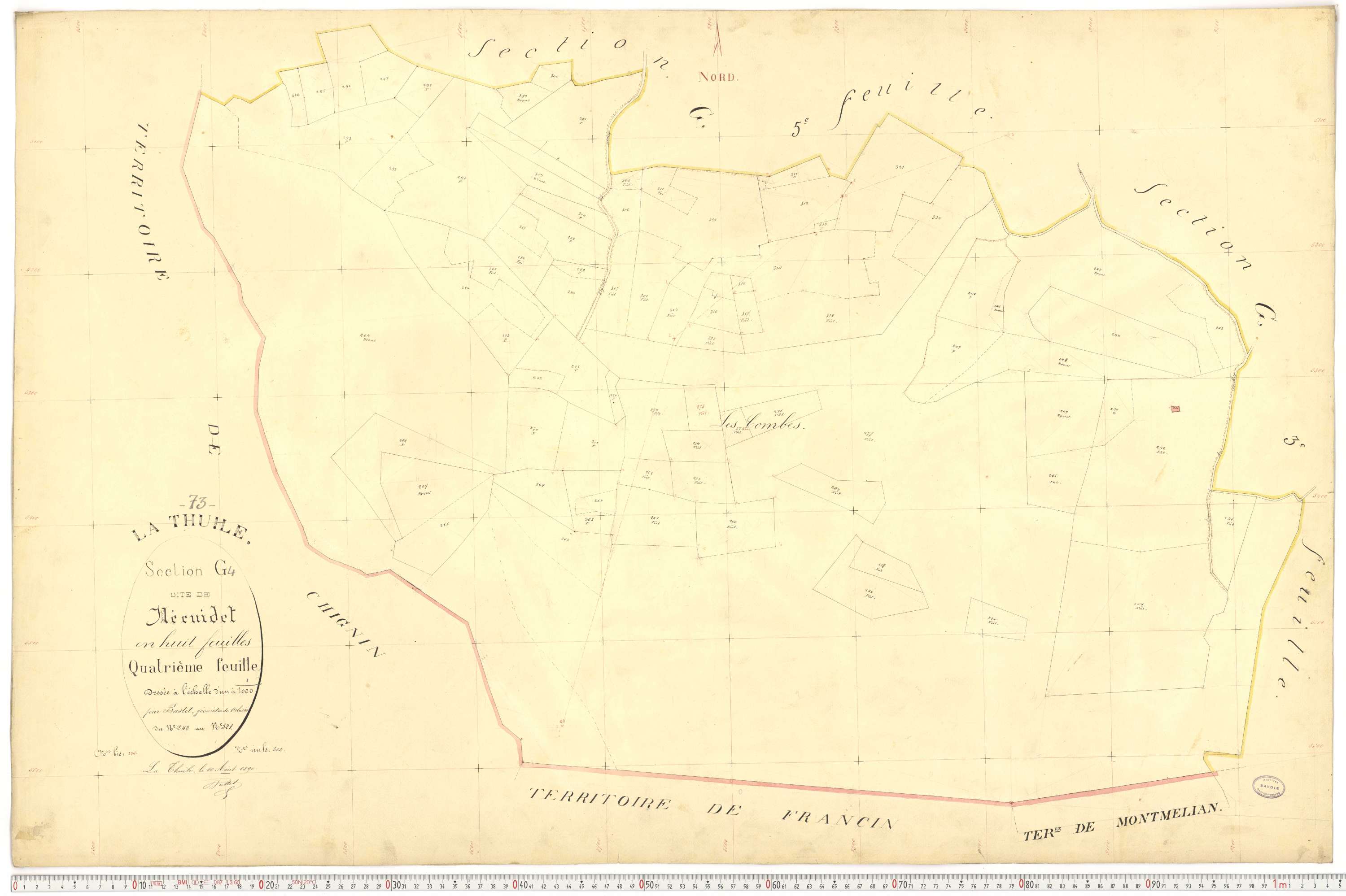 La Thuile - Cadastre français (1892).