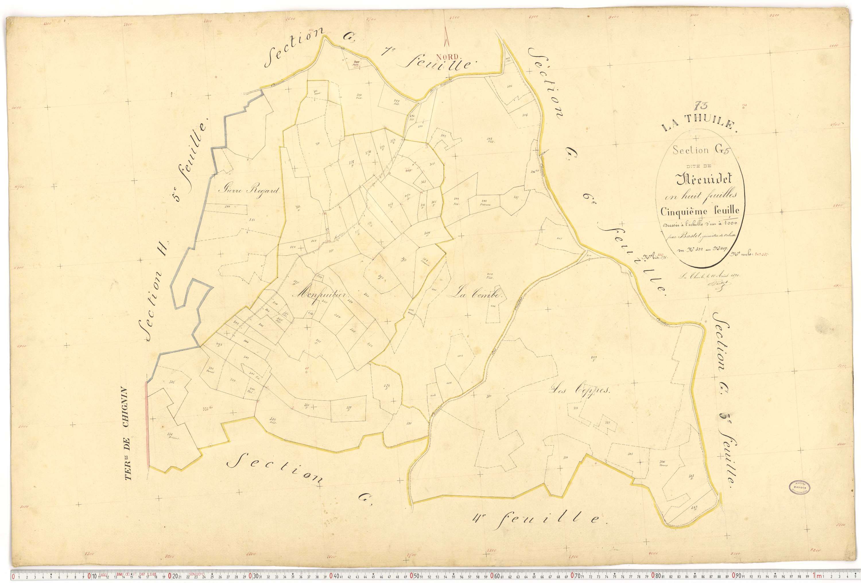 La Thuile - Cadastre français (1892).