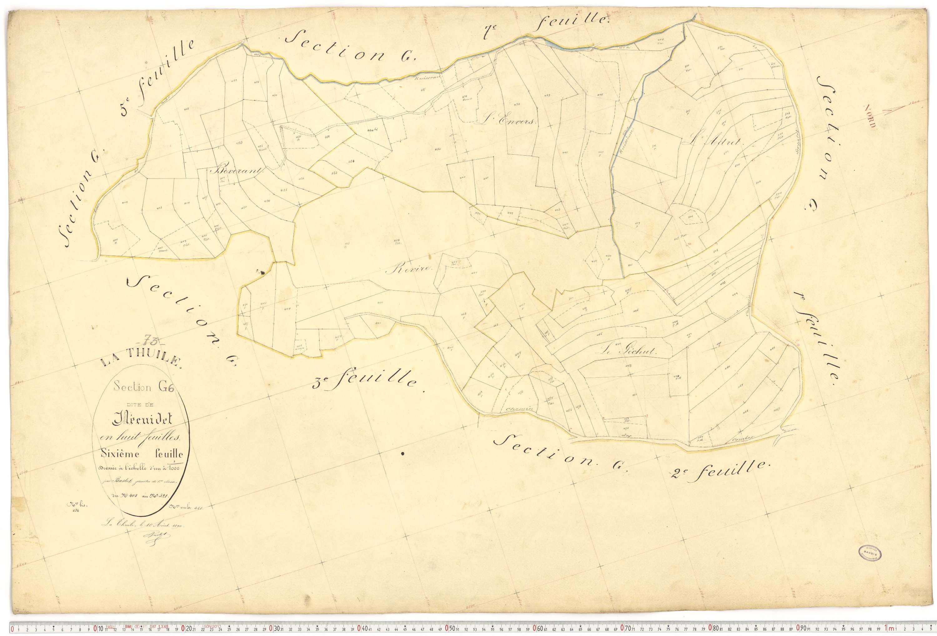 La Thuile - Cadastre français (1892).