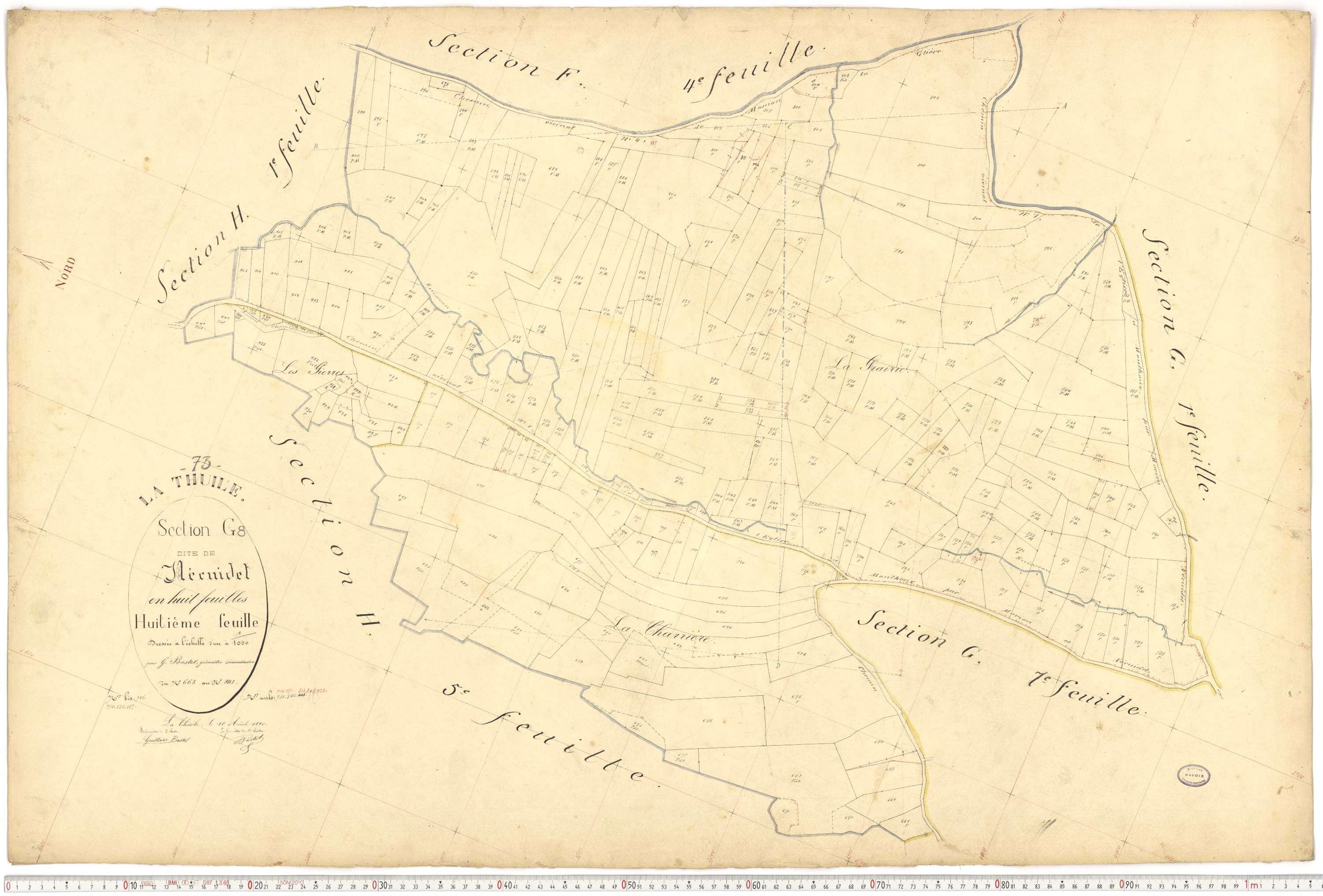 La Thuile - Cadastre français (1892).