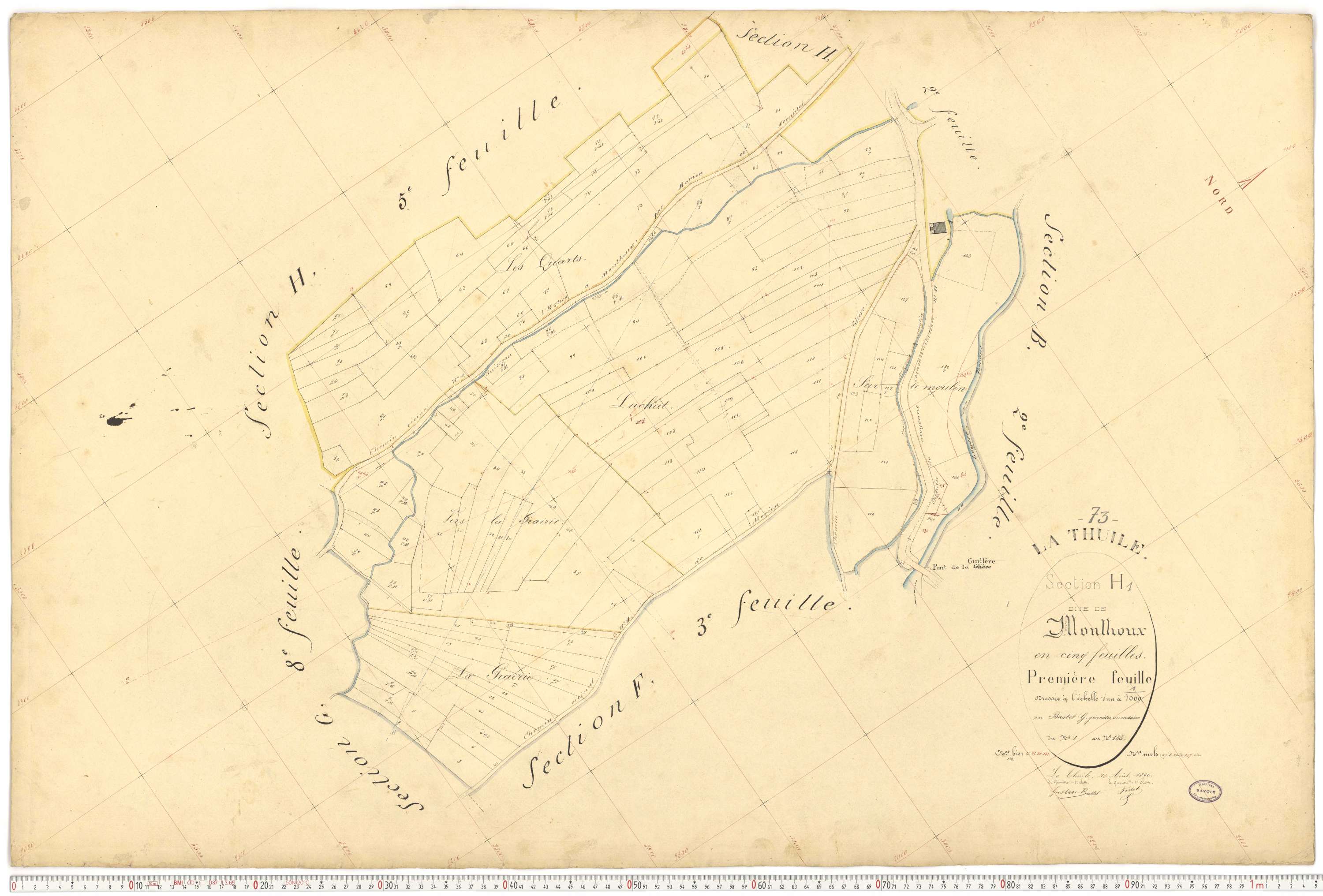 La Thuile - Cadastre français (1892).