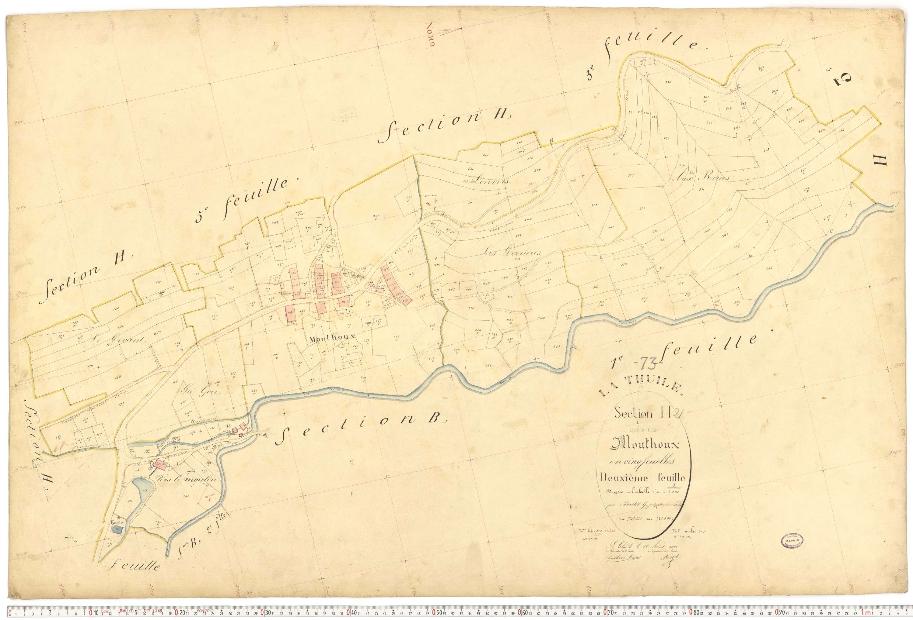 La Thuile - Cadastre français (1892).