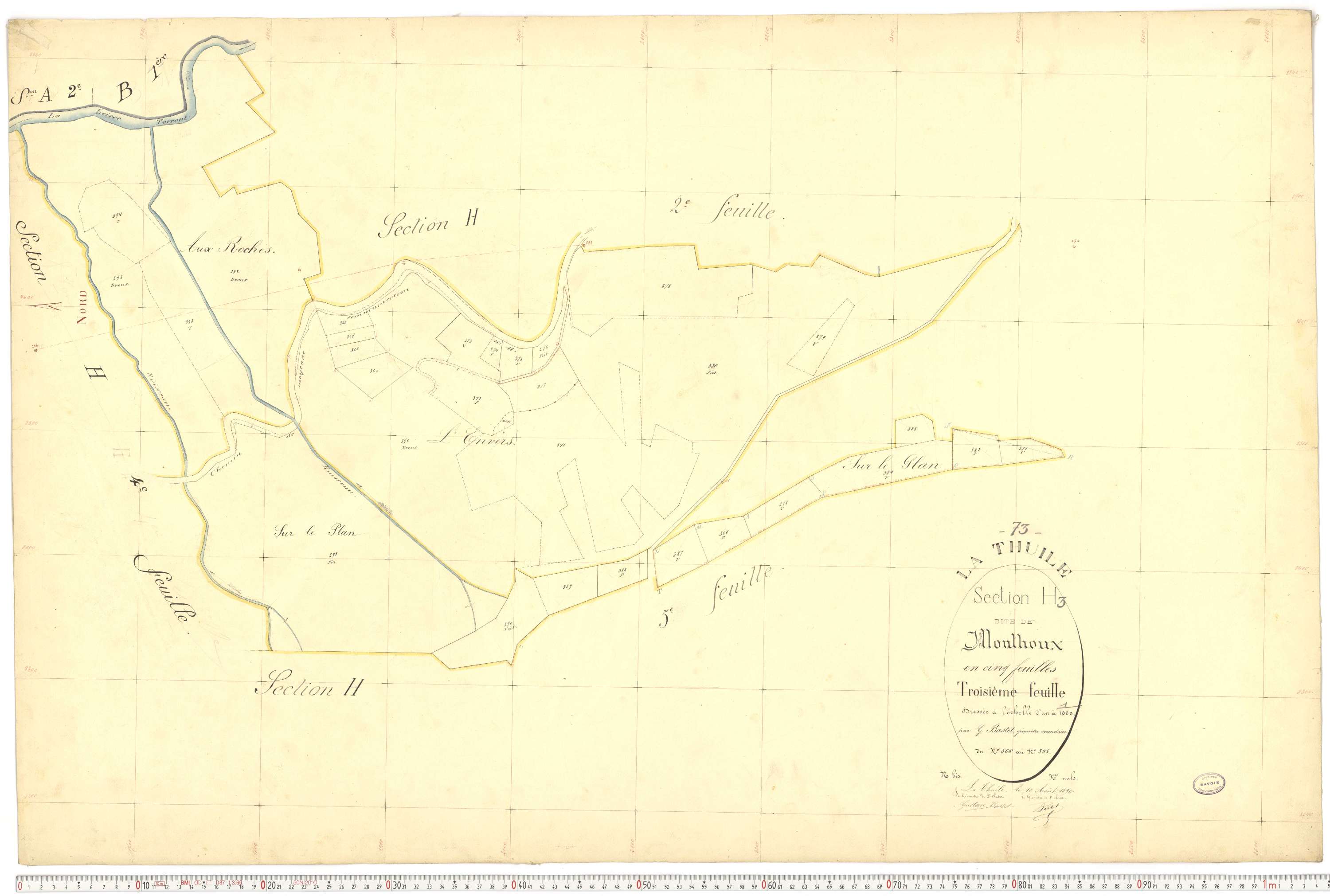 La Thuile - Cadastre français (1892).