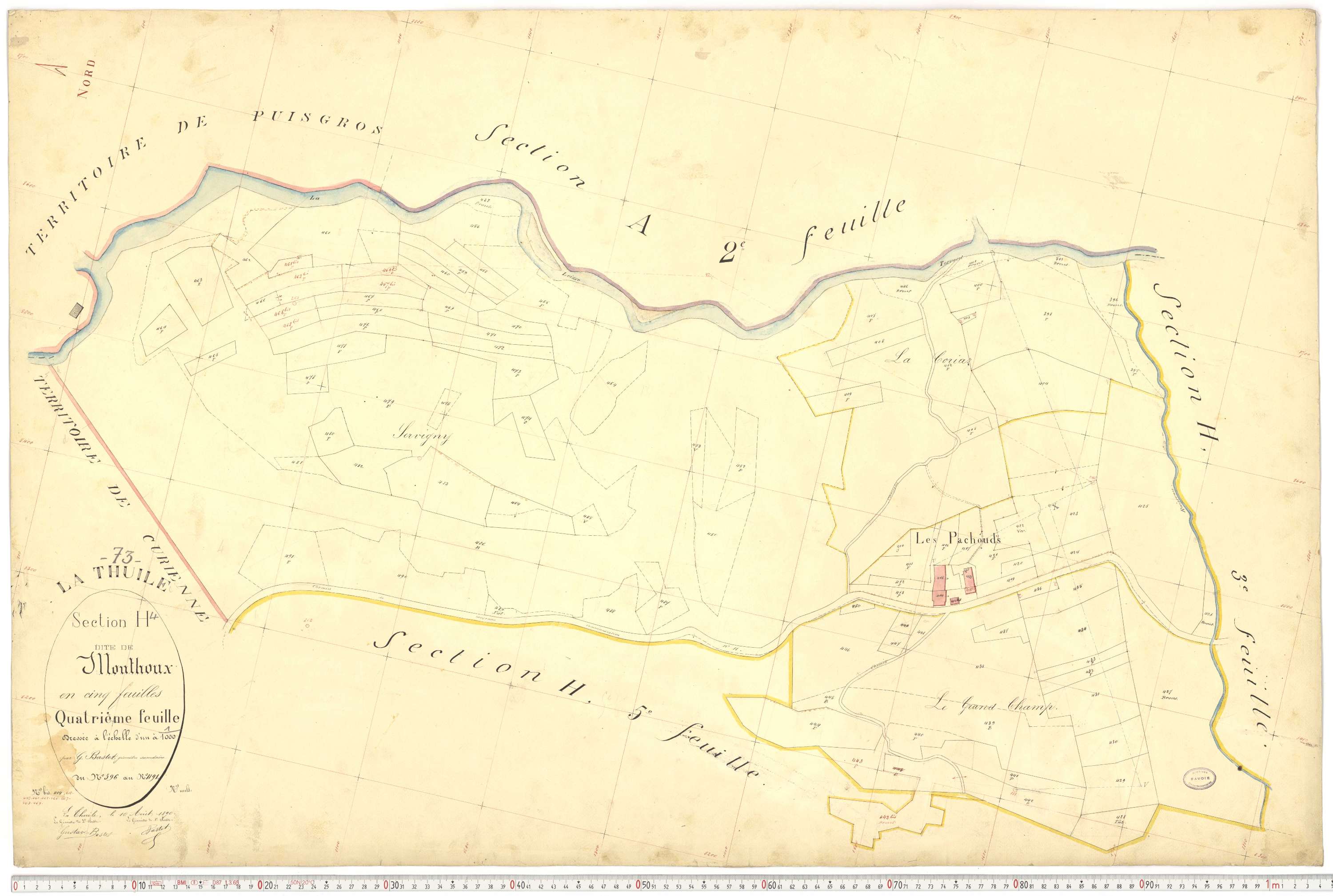 La Thuile - Cadastre français (1892).