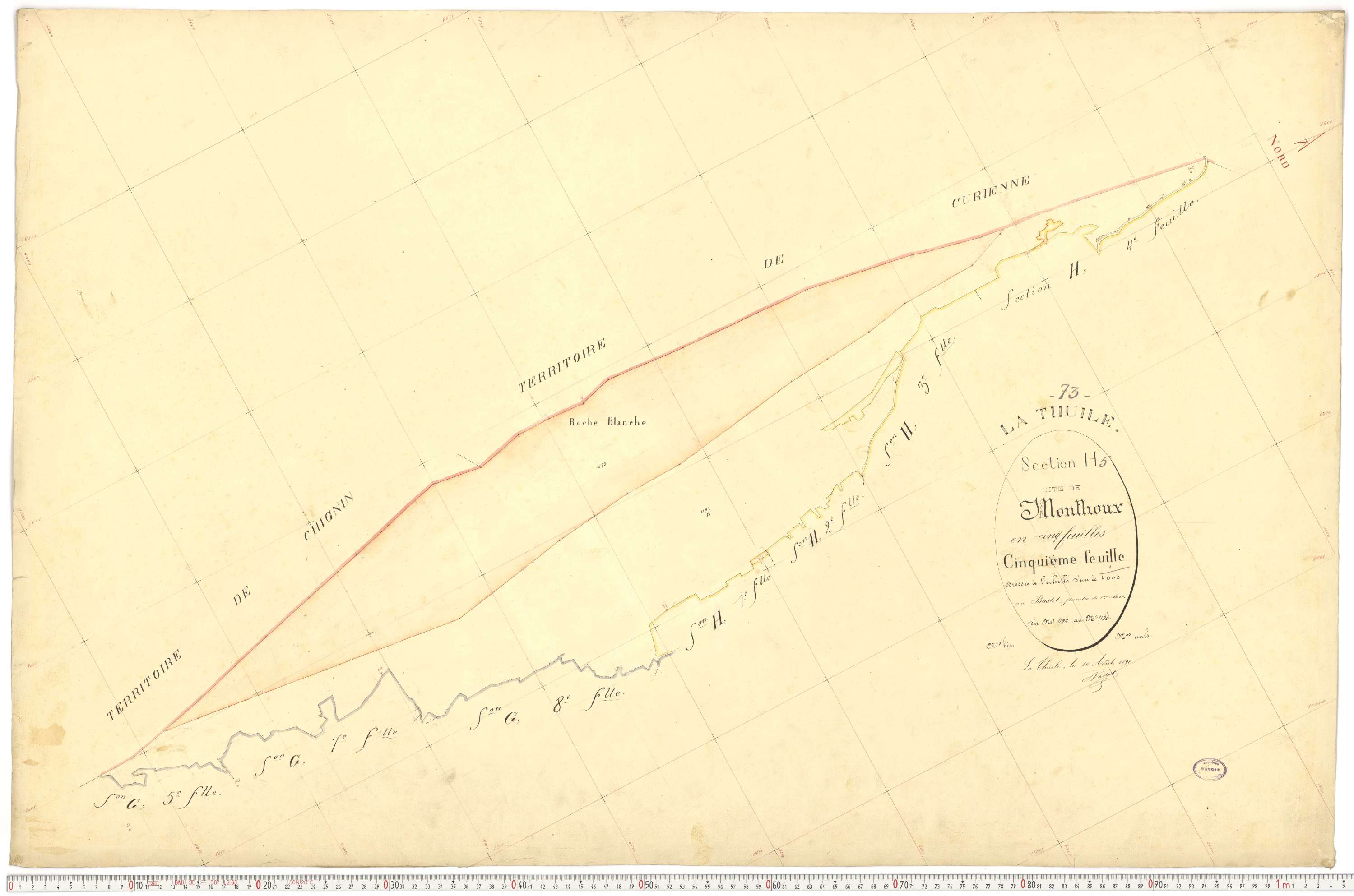 La Thuile - Cadastre français (1892).