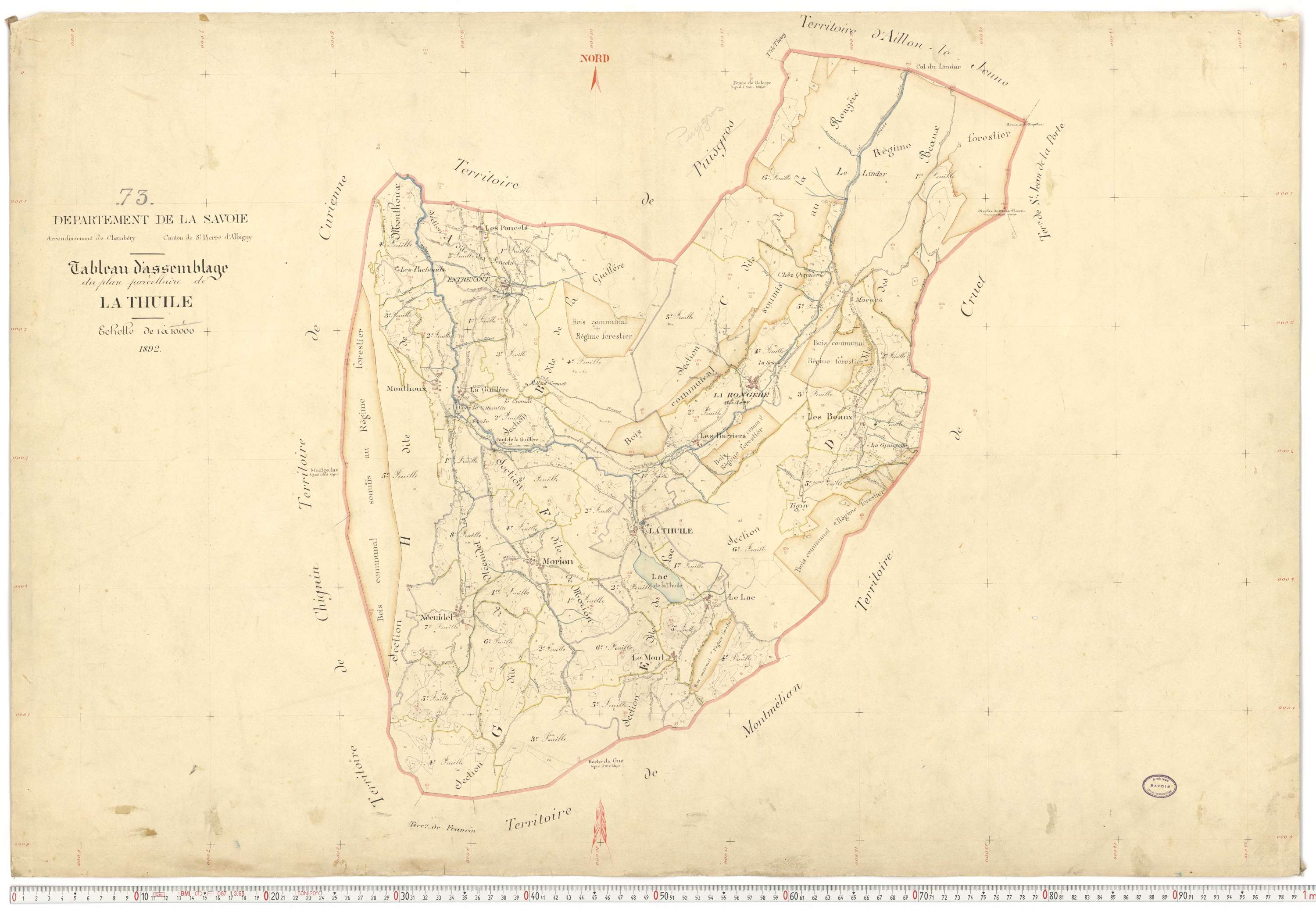 La Thuile - Cadastre français (1892).