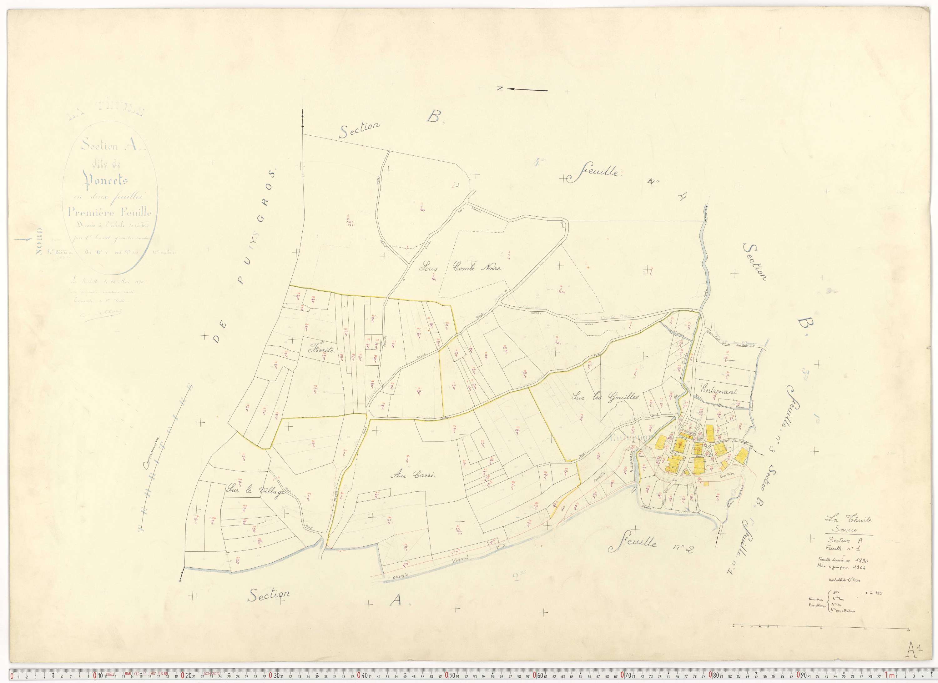 La Thuile - Cadastre rénové, version de travail (1964).