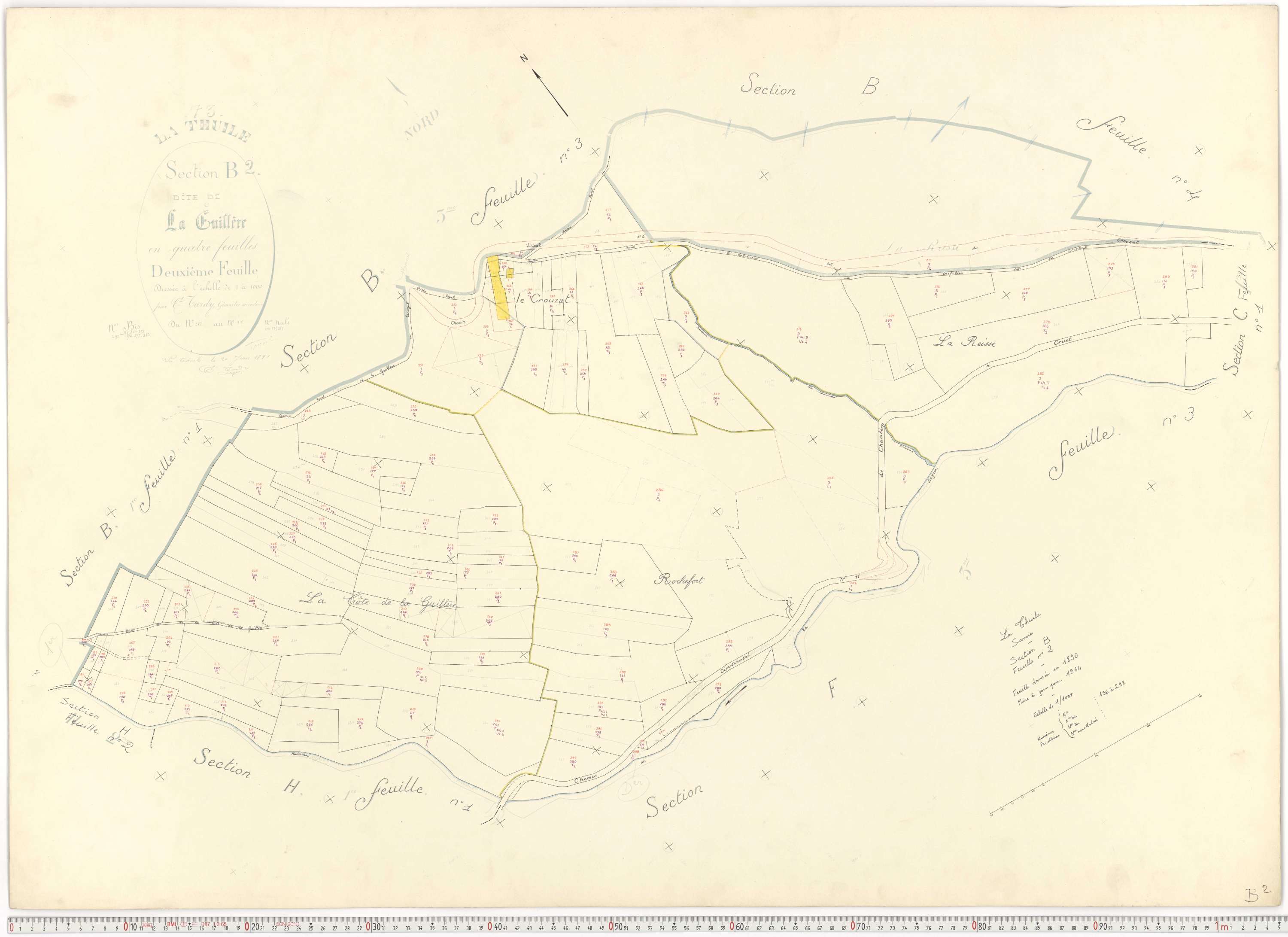 La Thuile - Cadastre rénové, version de travail (1964).