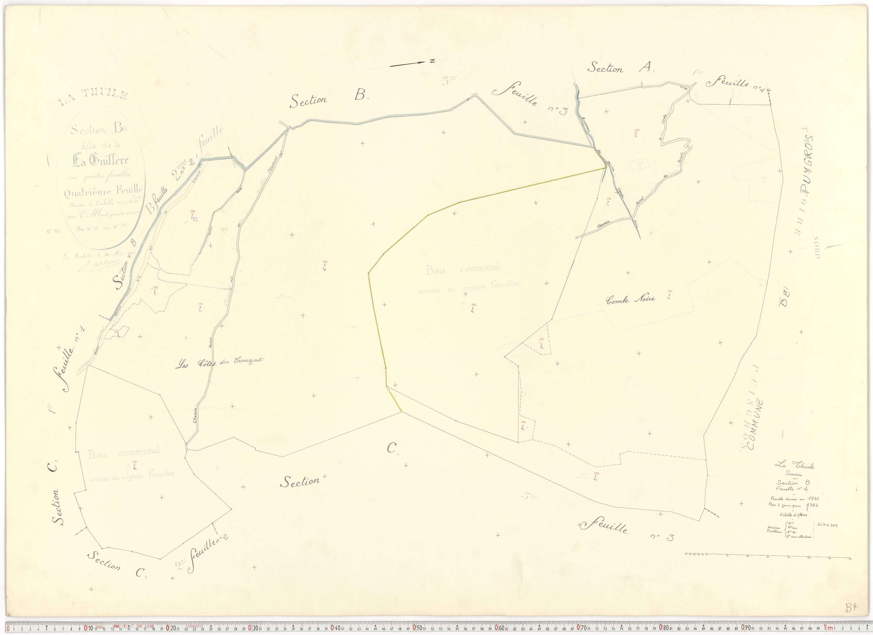 La Thuile - Cadastre rénové, version de travail (1964).