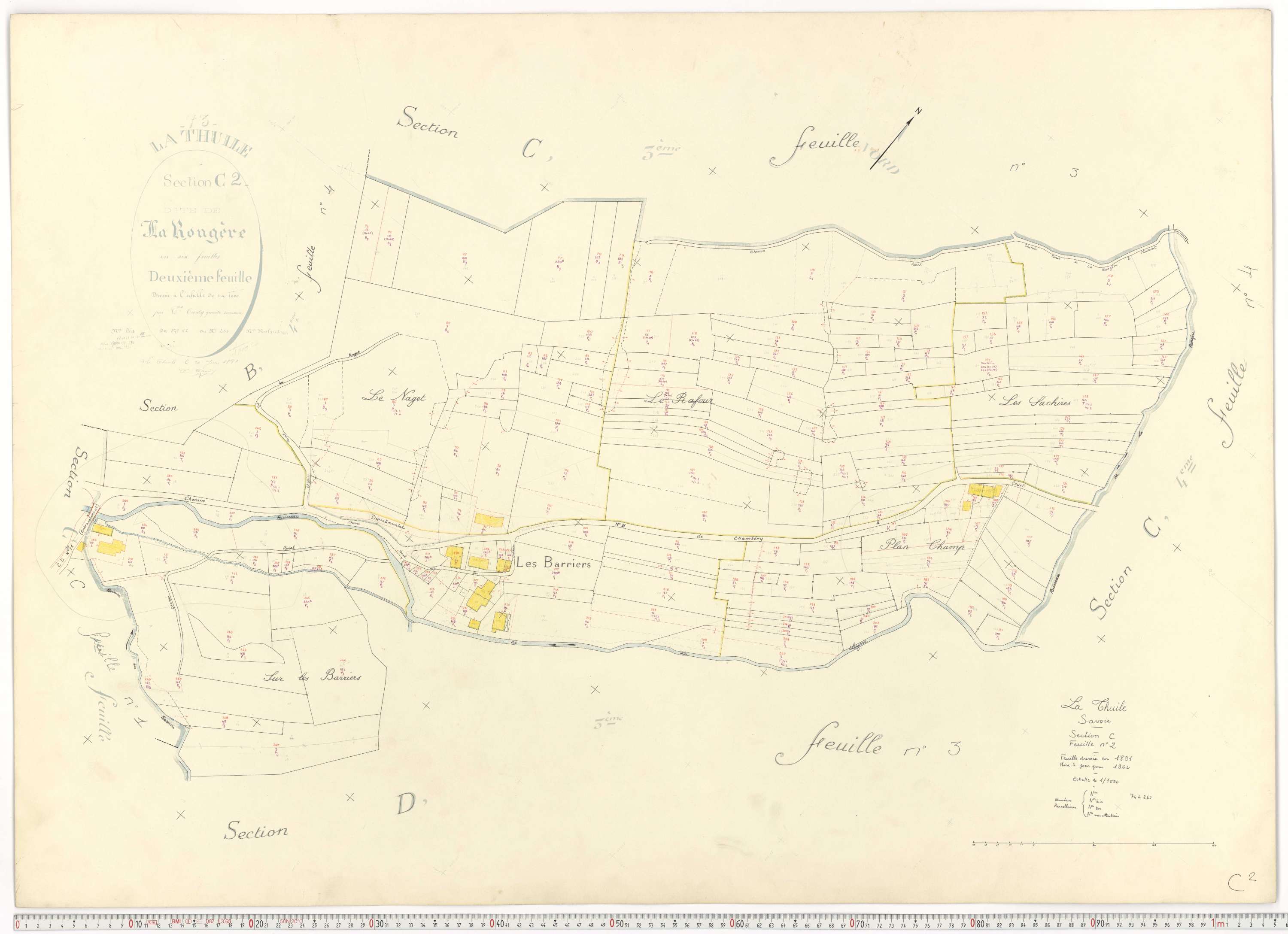 La Thuile - Cadastre rénové, version de travail (1964).