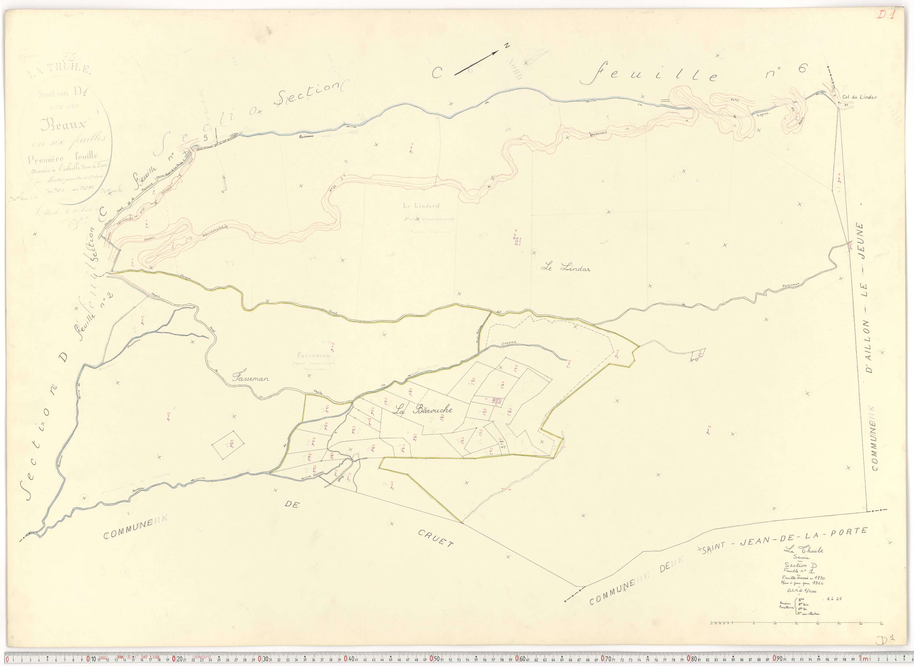 La Thuile - Cadastre rénové, version de travail (1964).