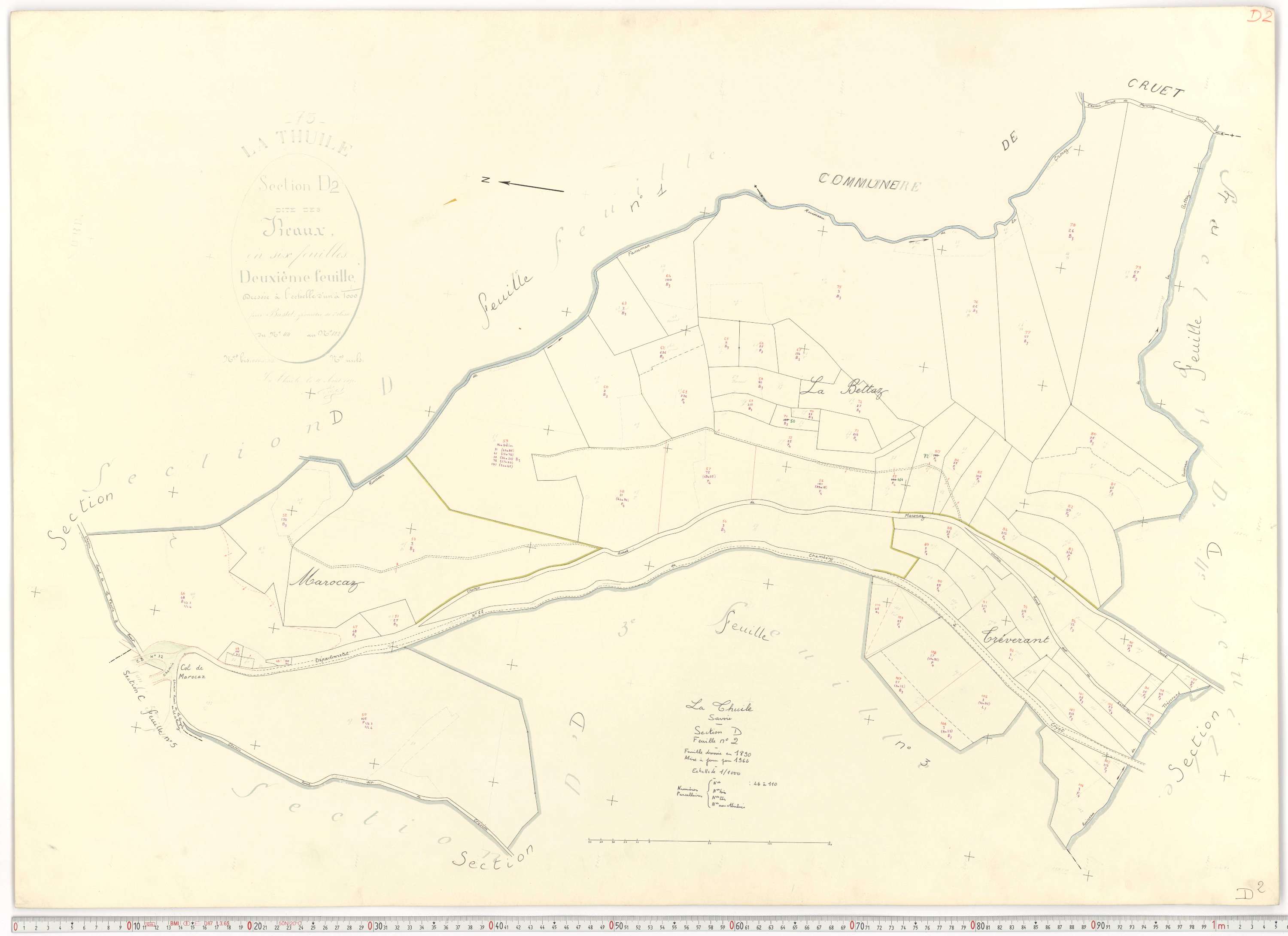 La Thuile - Cadastre rénové, version de travail (1964).